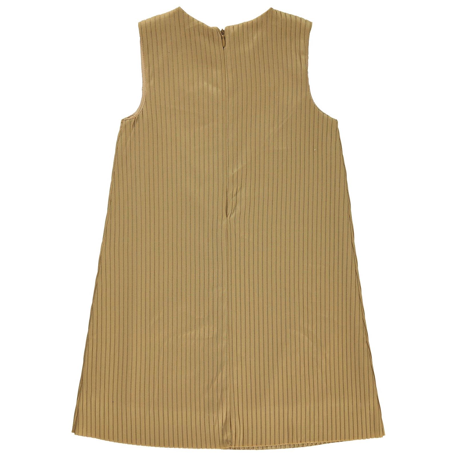 Wecan Kız Çocuk Çantalı Elbise 6-9 Yaş Kahverengi