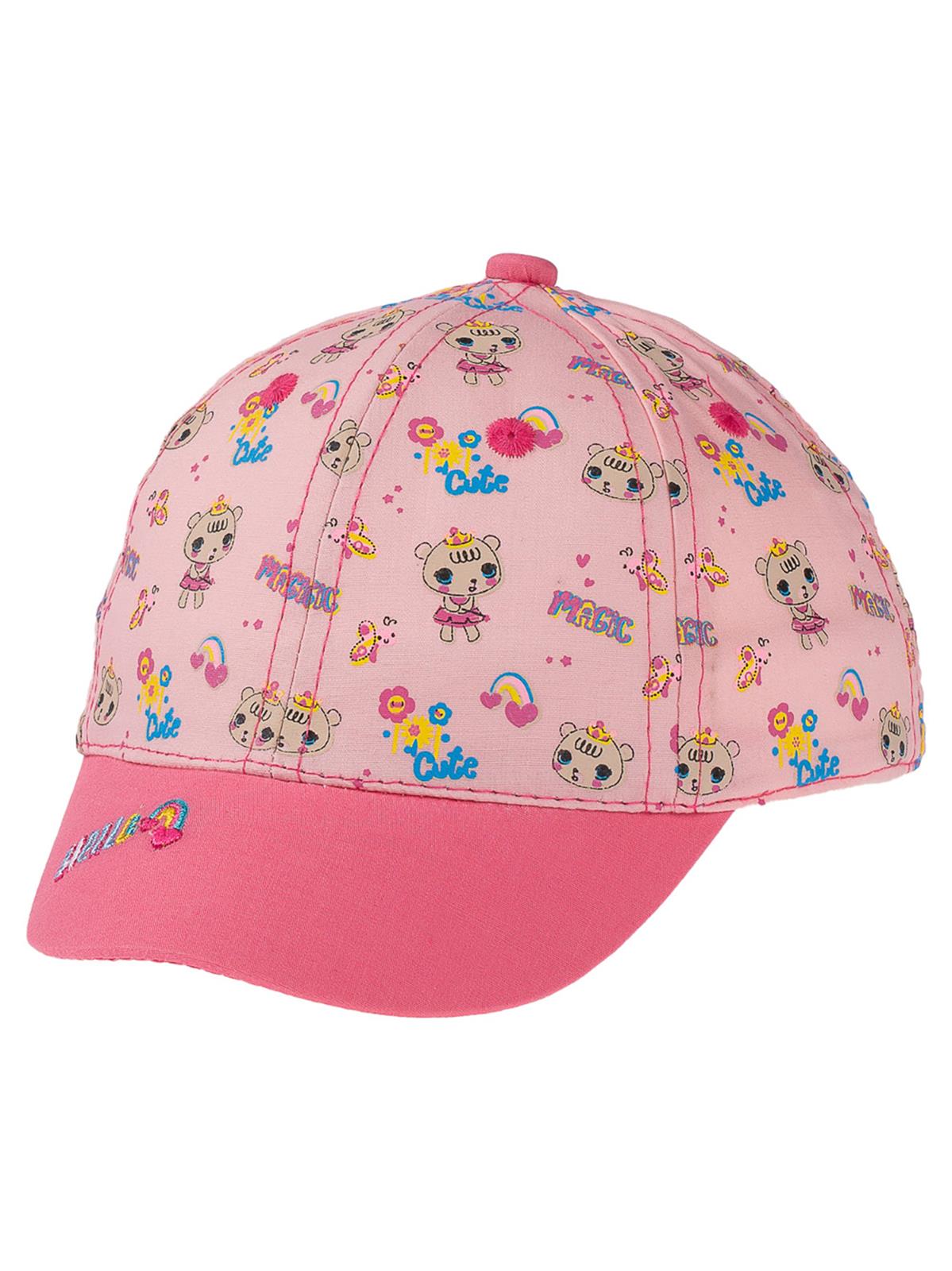 Kitti Kız Bebek Kep Şapka 0-18 Ay Pembe