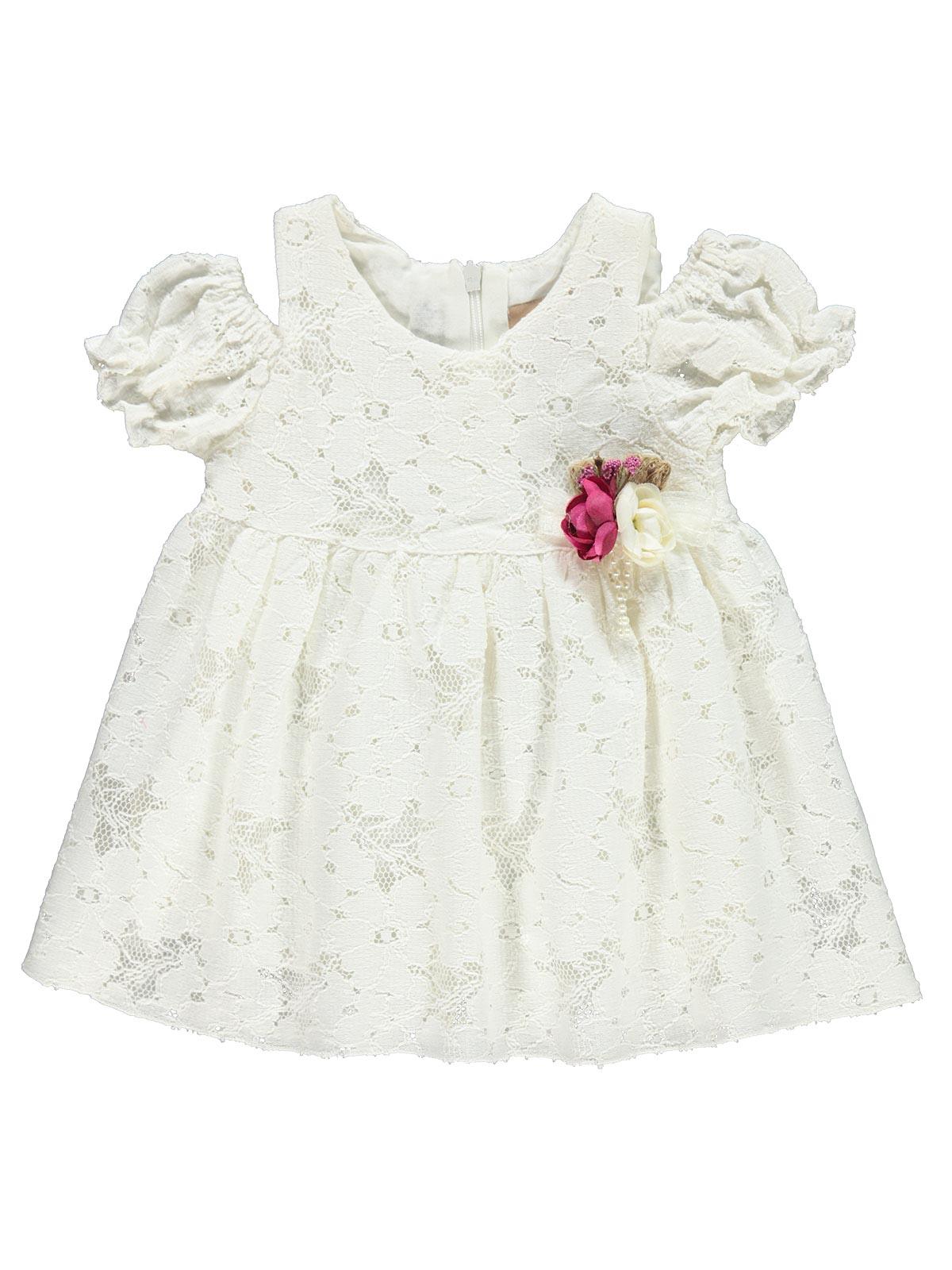 Civil Baby Kız Bebek Elbise 6-18 Ay Ekru