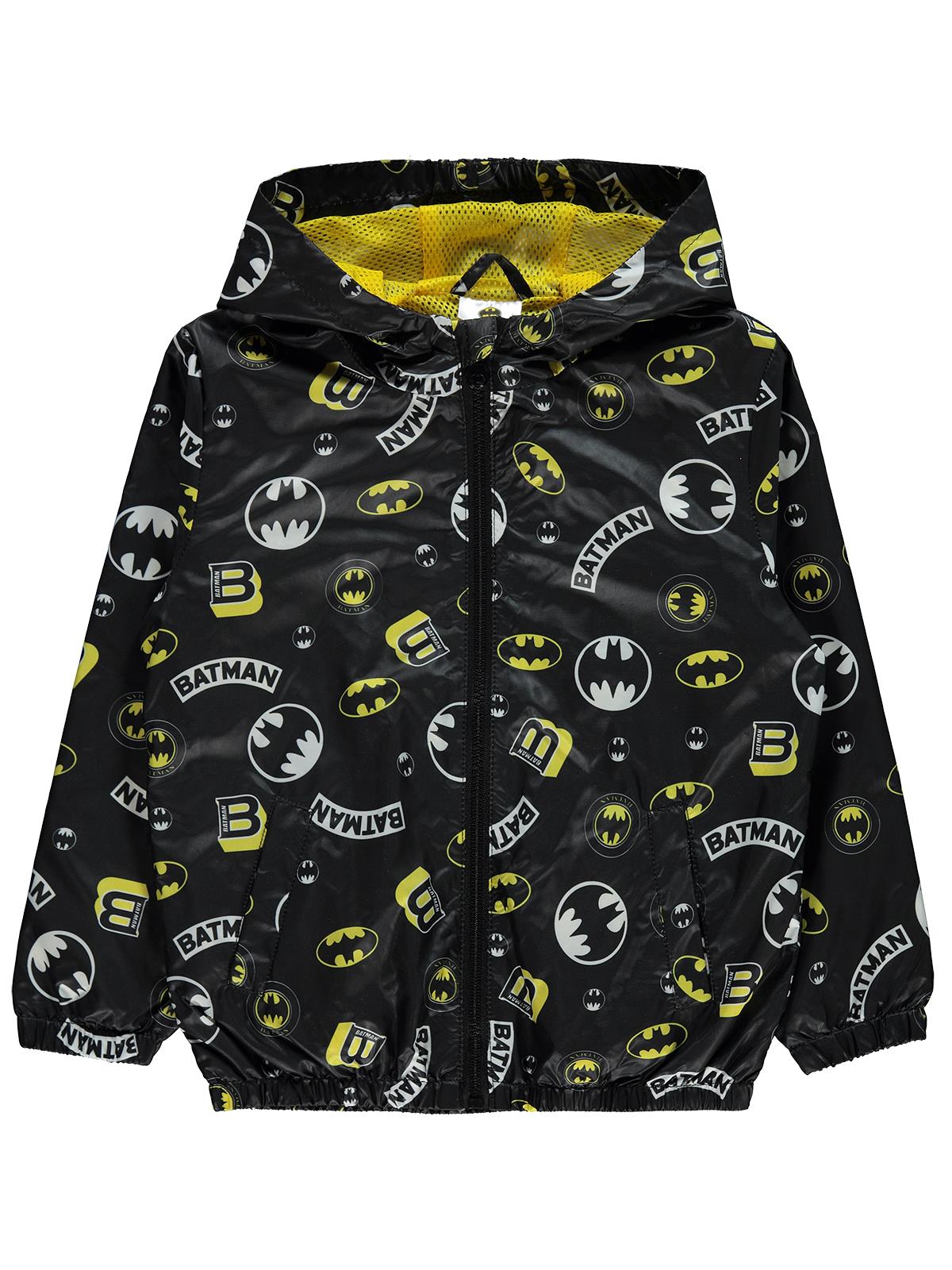 Batman Erkek Çocuk Kapüşonlu Yağmurluk 6-9 Yaş Siyah
