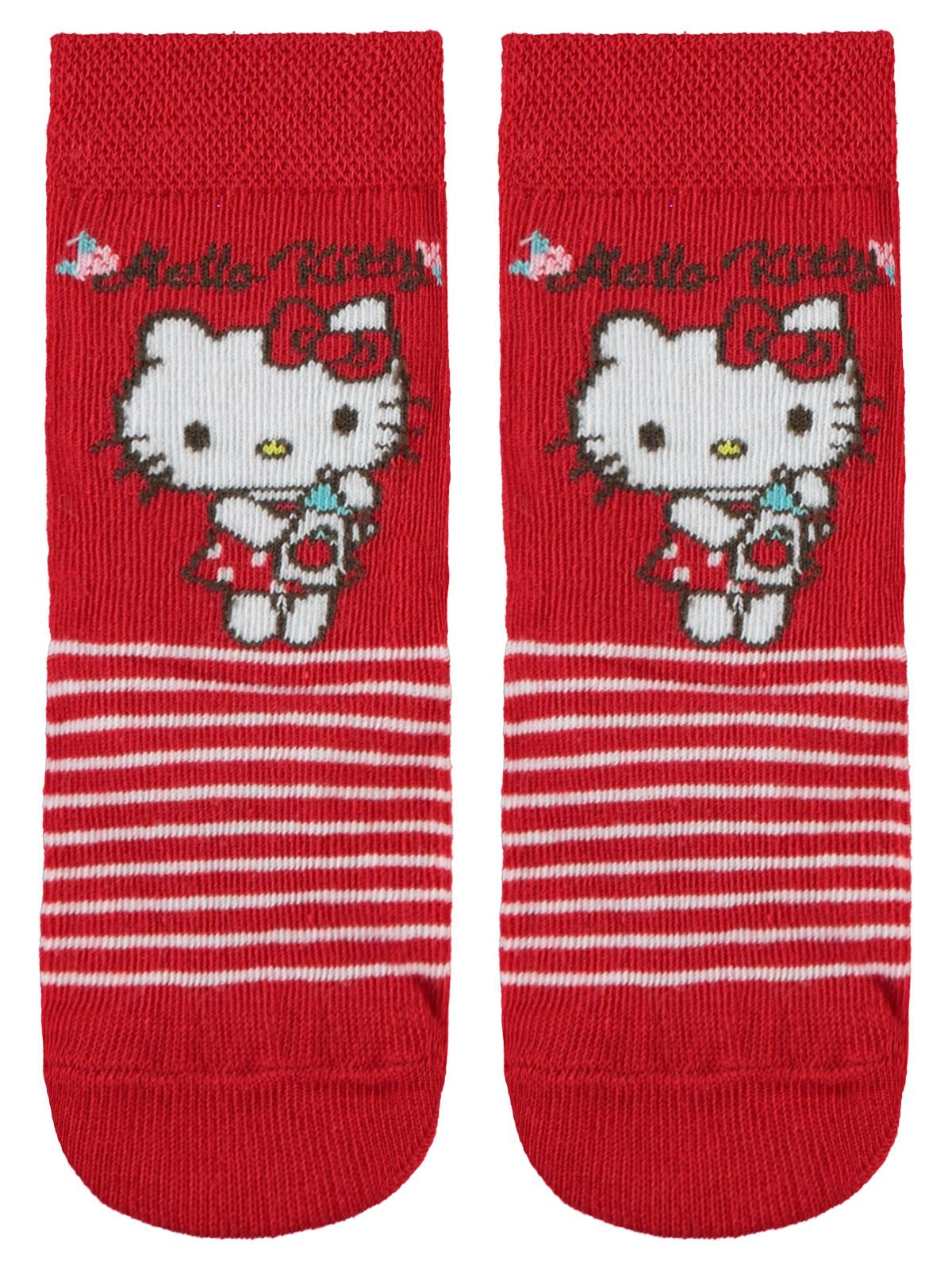 Hello Kitty Kız Bebek Çorap 0-3 Yaş Kırmızı