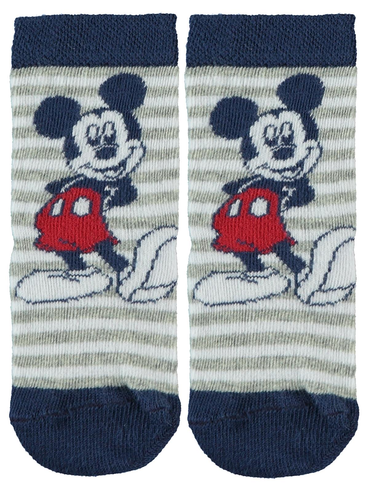 Mickey Mouse Erkek Çocuk Babet Çorap 0-3 Yaş Lacivert