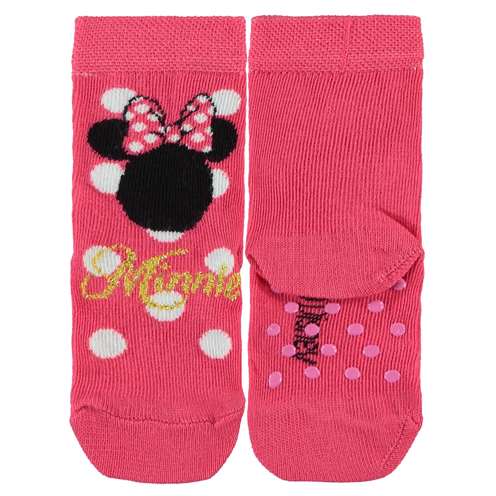 Minnie Mouse Kız Çocuk Patik Çorap 2-9 Yaş Narçiçeği