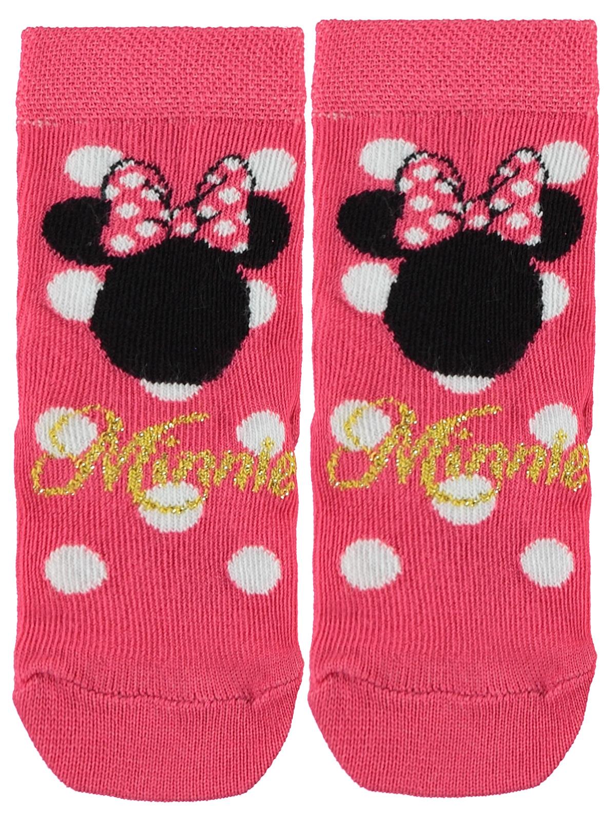 Minnie Mouse Kız Çocuk Patik Çorap 2-9 Yaş Narçiçeği