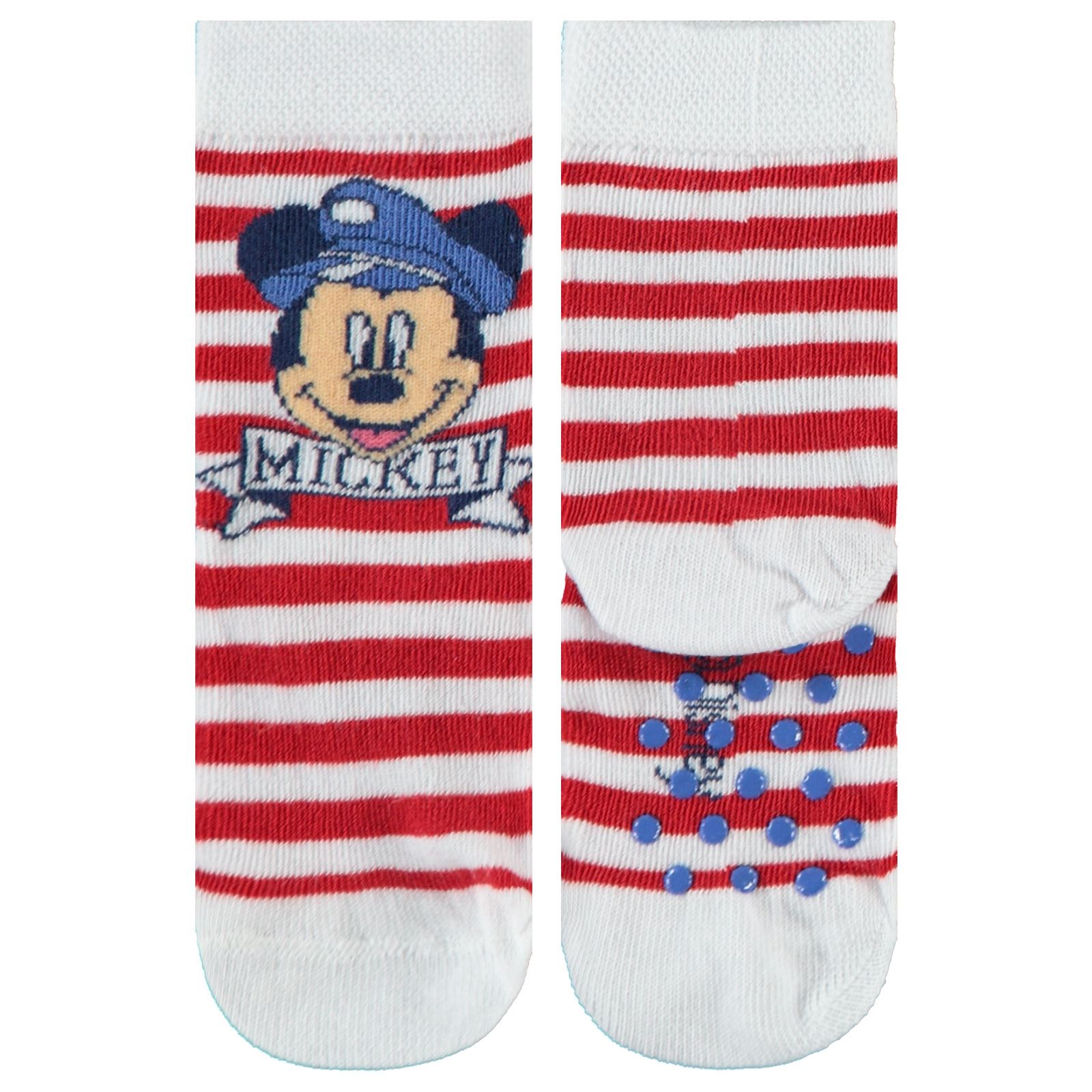 Mickey Mouse Erkek Çocuk Patik Çorap 2-9 Yaş Kırmızı