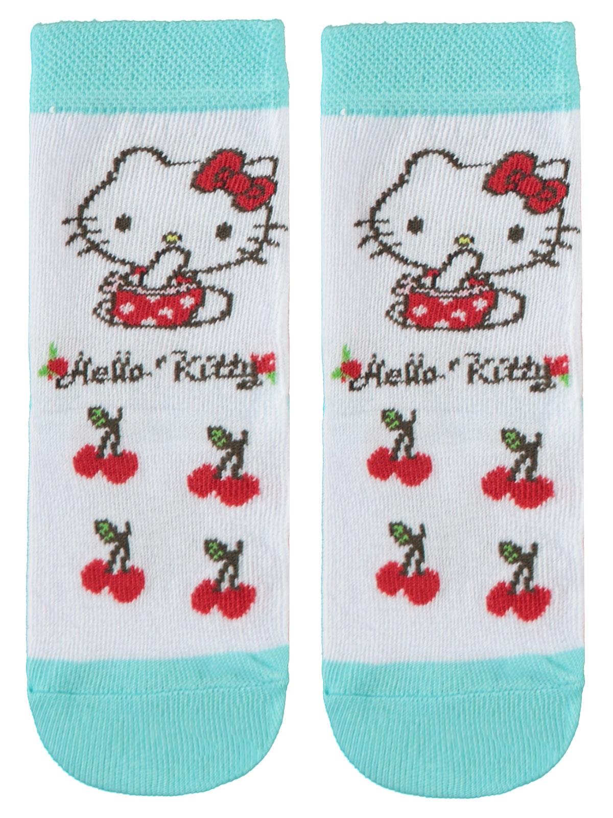 Hello Kitty Kız Bebek Çorap 0-3 Yaş  Turkuaz
