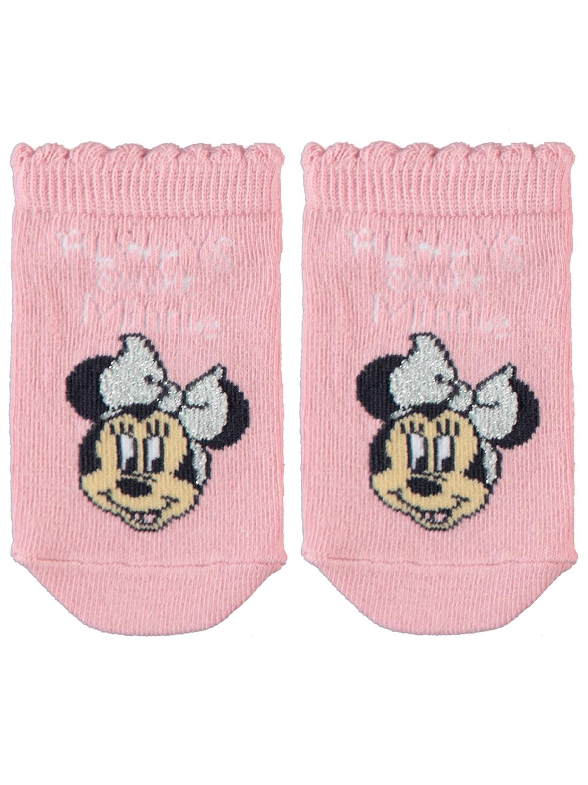 Minnie Mouse Kız Çocuk Patik Çorap 2-9 Yaş Pembe