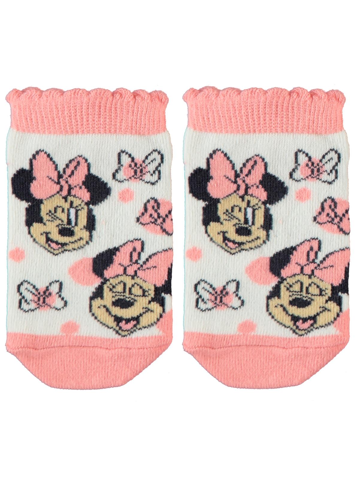 Minnie Mouse Kız Çocuk Patik Çorap 2-9 Yaş Yavruağzı
