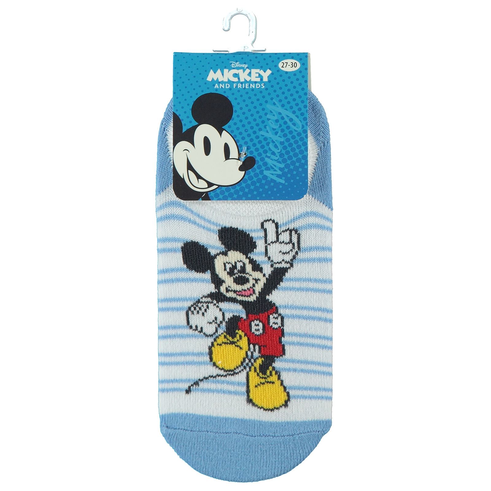 Mickey Mouse Erkek Çocuk Patik Çorap 5-11 Yaş Mavi