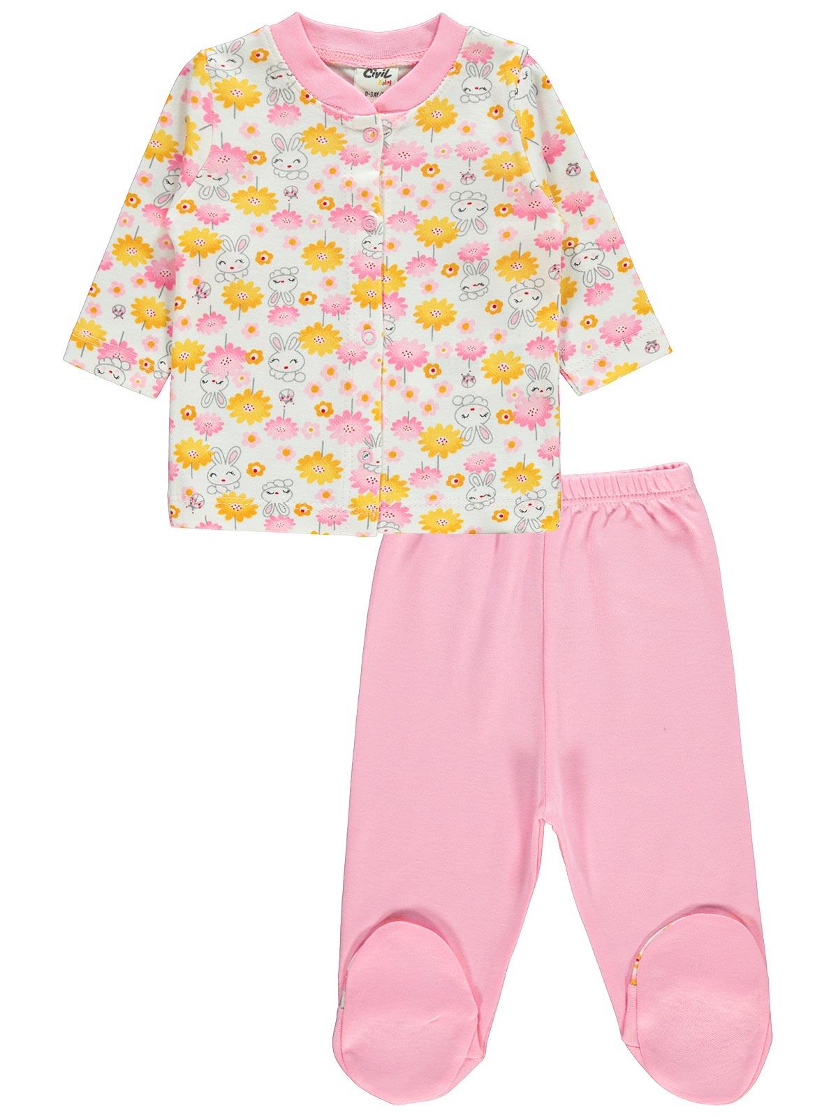 Civil Baby Bebek Pijama Takımı 0-6 Ay Pembe