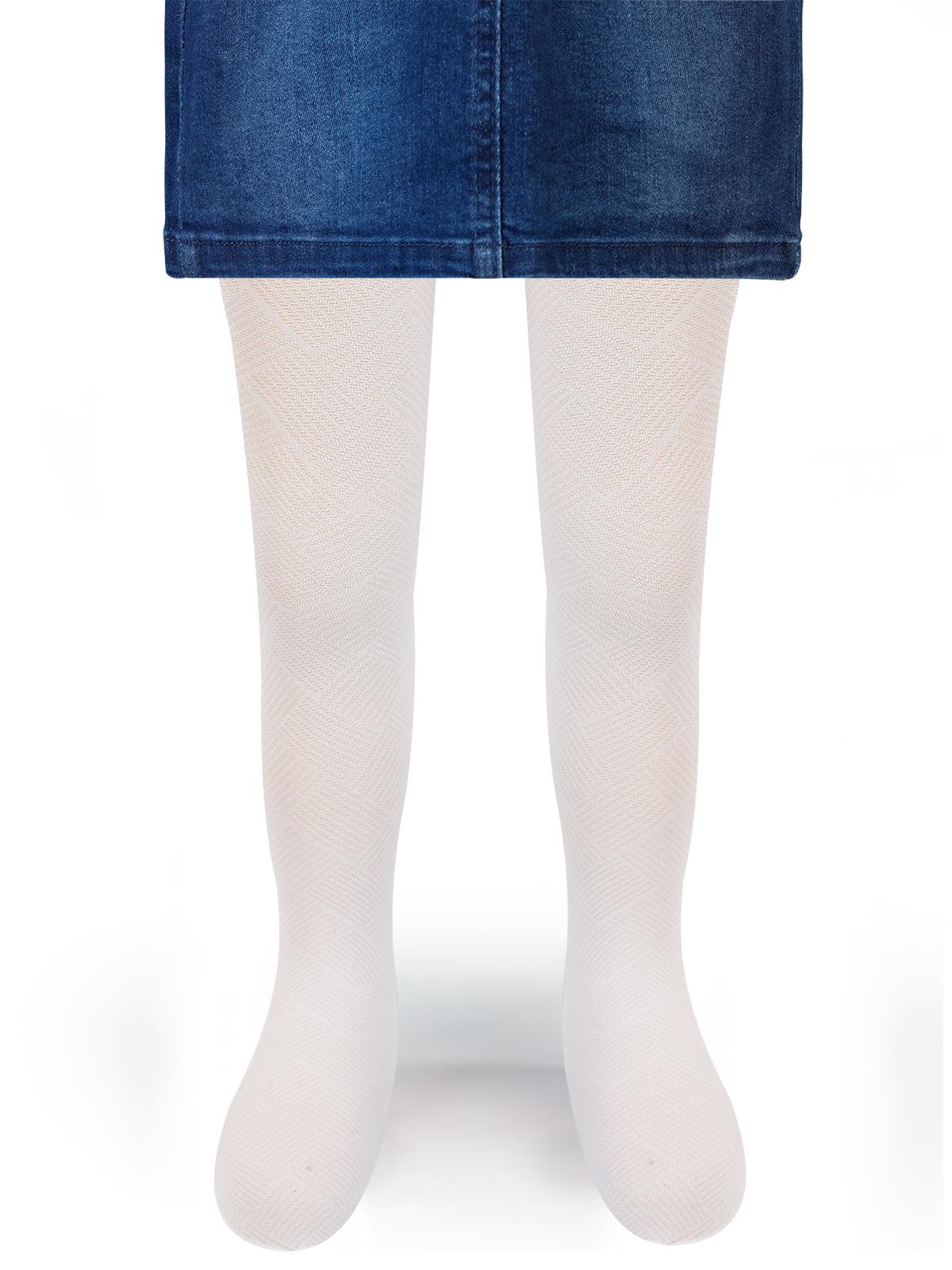 Artı Kız Çocuk Külotlu Çorap 2-11 Yaş Beyaz