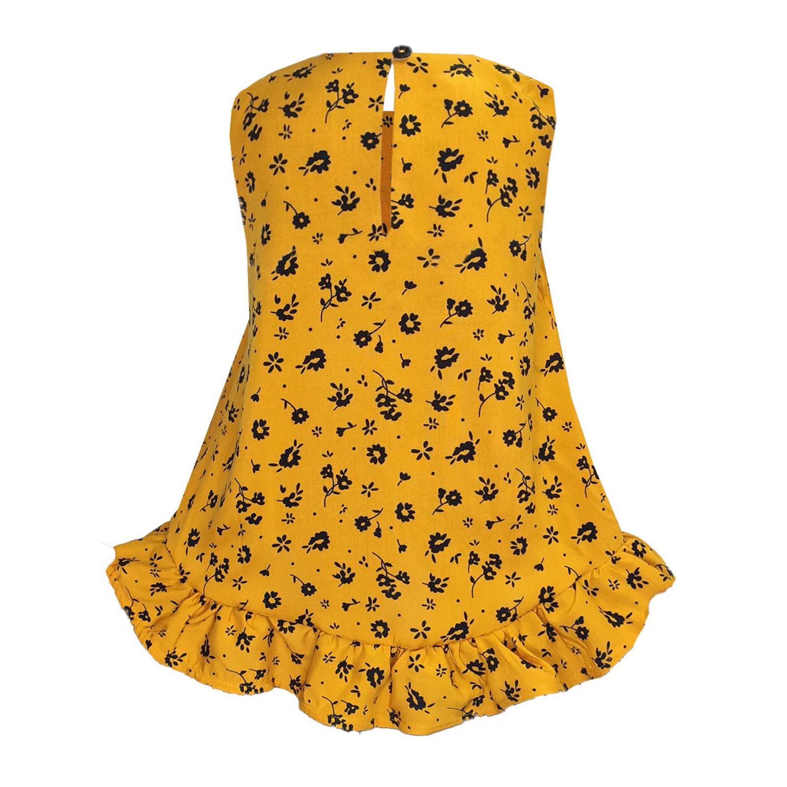 Shecco Babba Kız Çocuk Asimetrik Elbise 1-8 Yaş Sarı