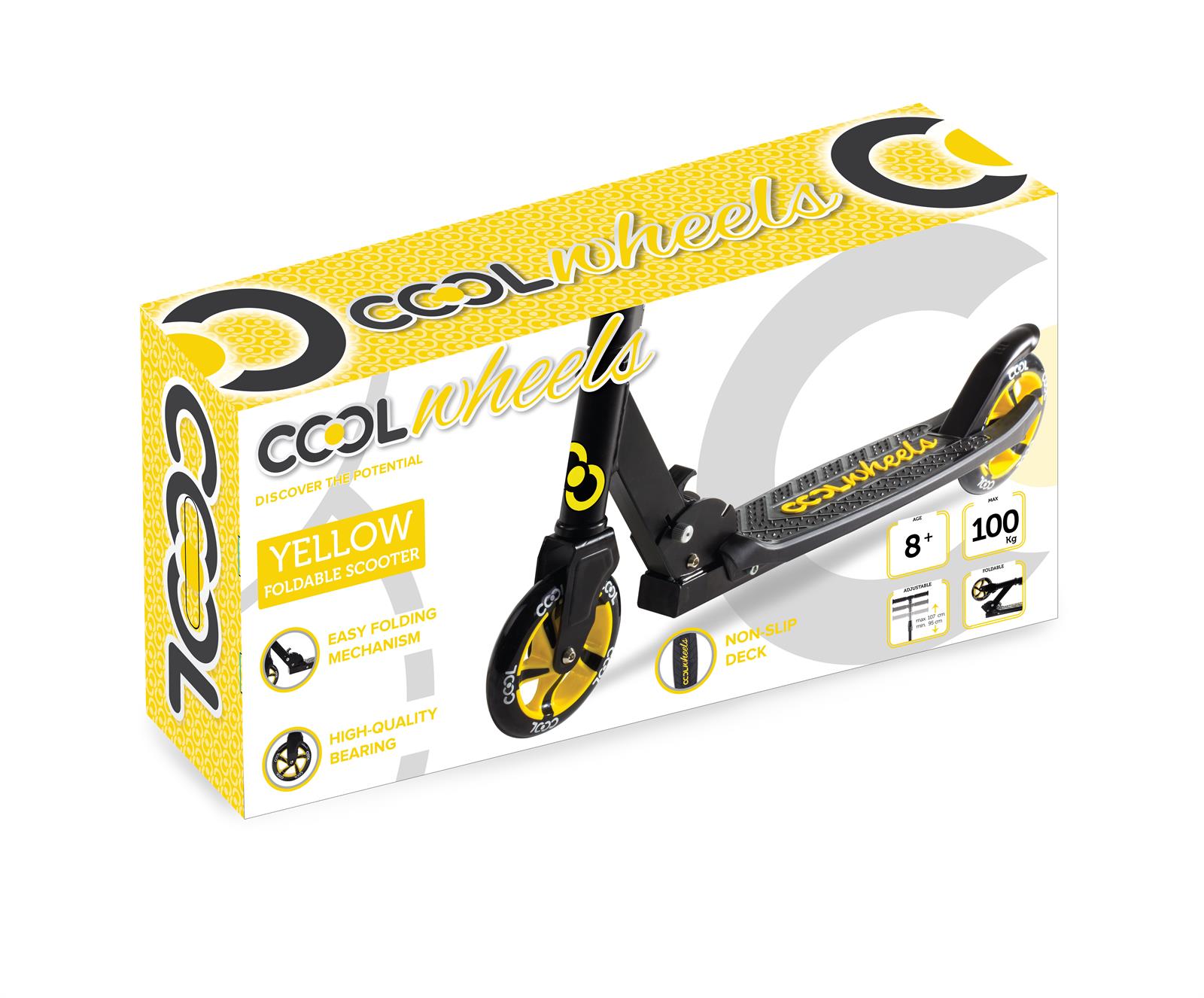 Cool Wheels 2 Tekerlekli Katlanır Scooter 8+ Yaş Sarı