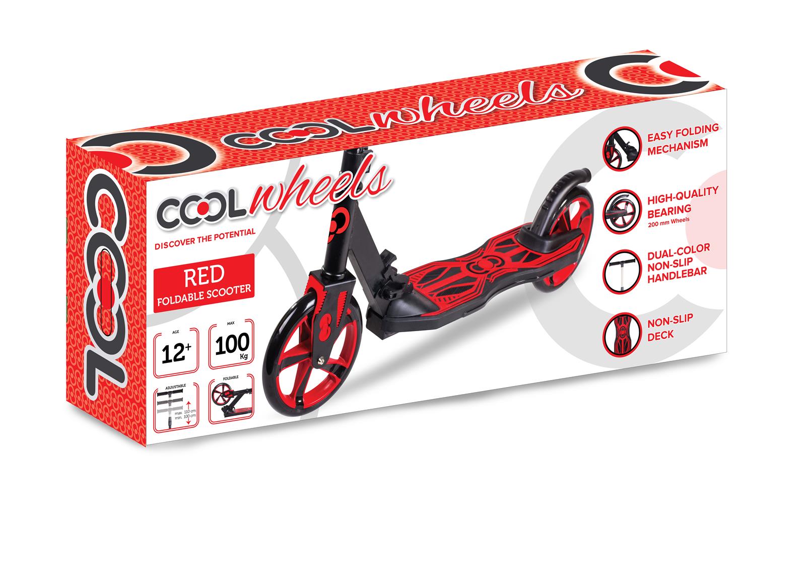 Cool Wheels Katlanabilir Scooter Kırmızı
