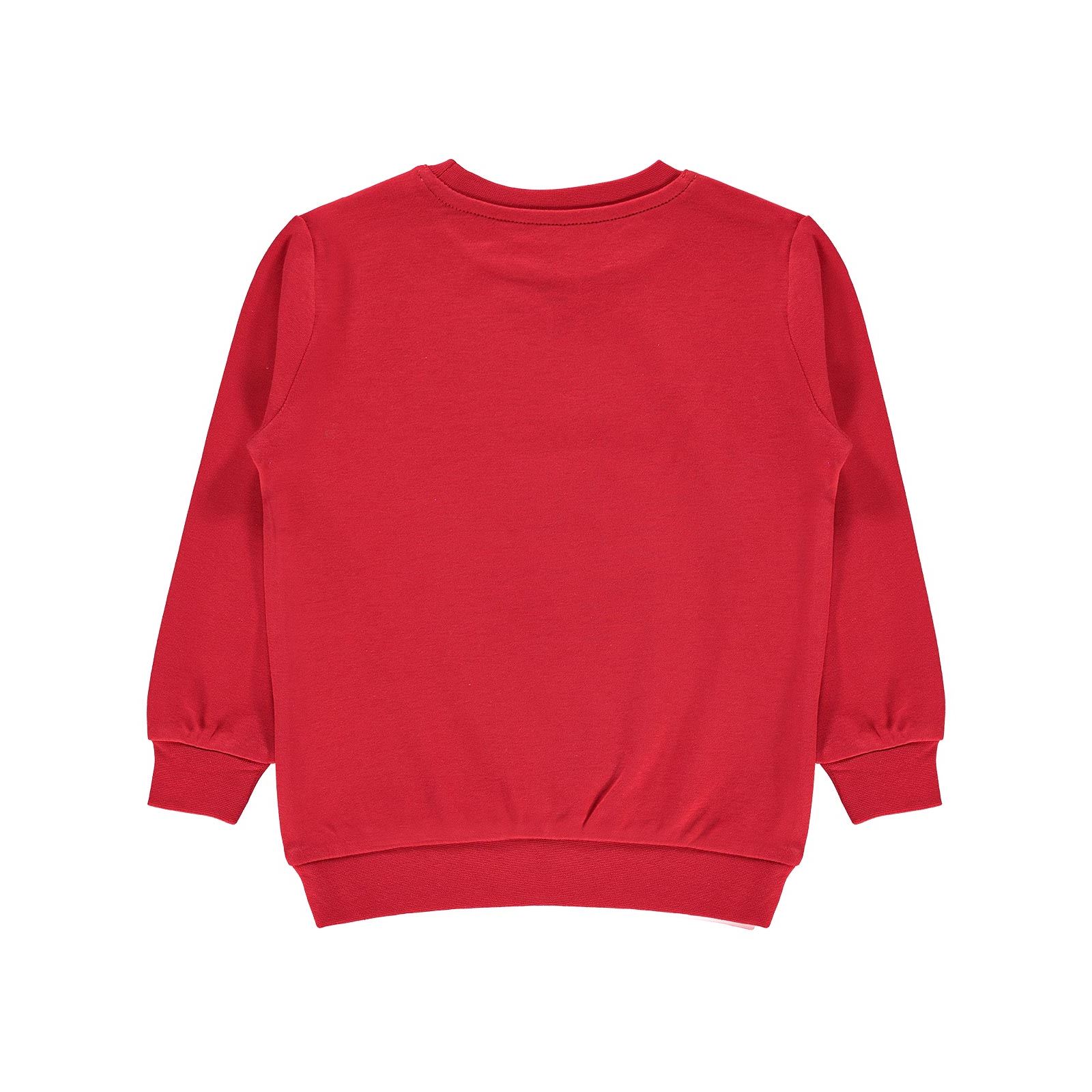 Cvl Kız Çocuk Sweatshirt 2-5 Yaş Kırmızı