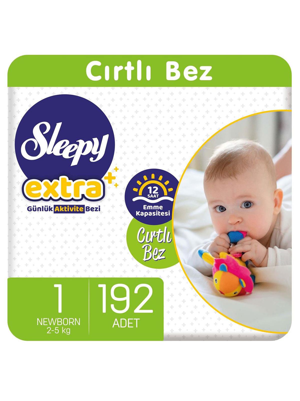 Sleepy Extra Günlük Aktivite Bebek Bezi 1 Beden Yenidoğan 192 Adet