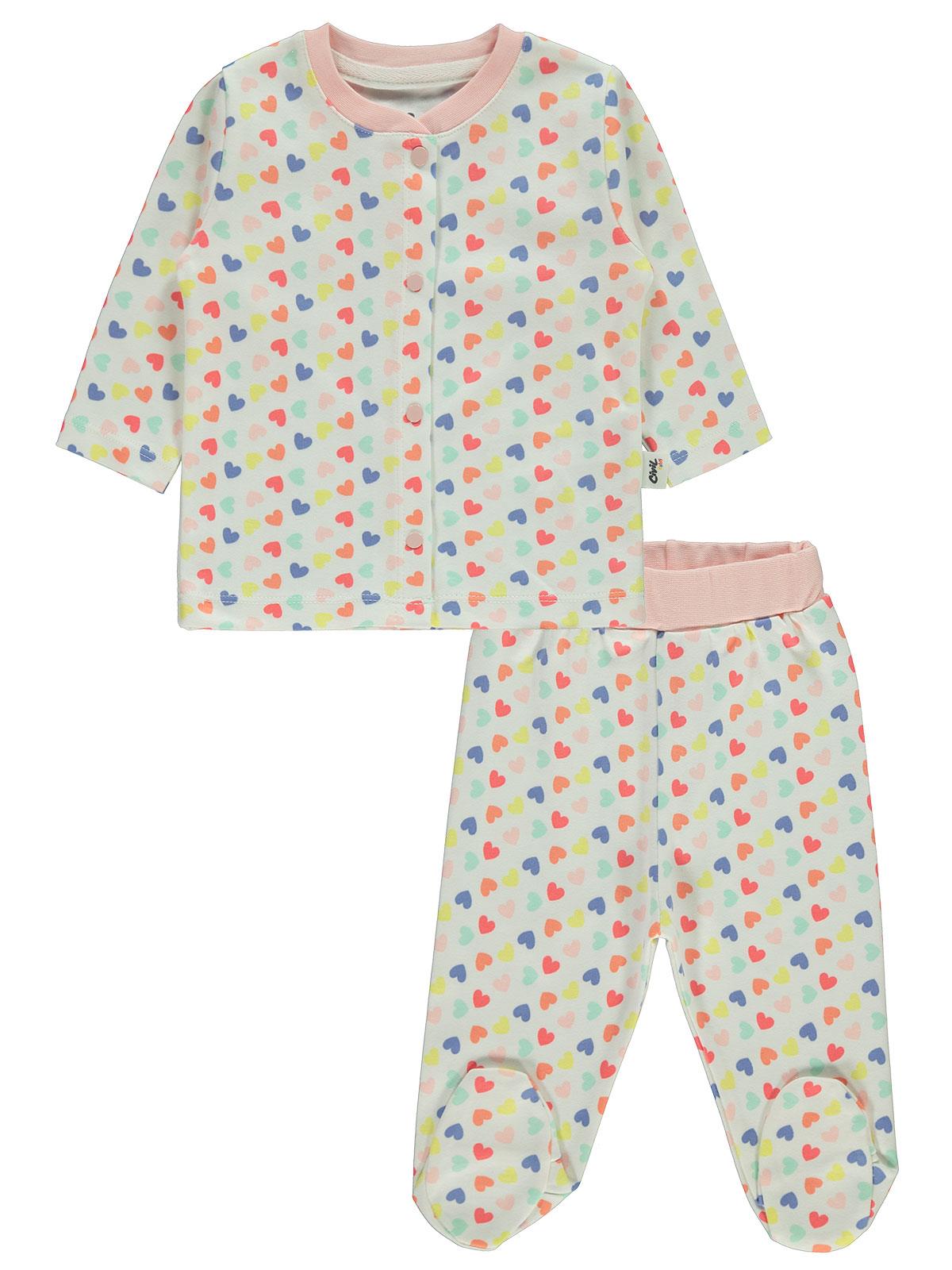 Civil Baby Kız Bebek Pijama Takımı 3-6 Ay  Pudra