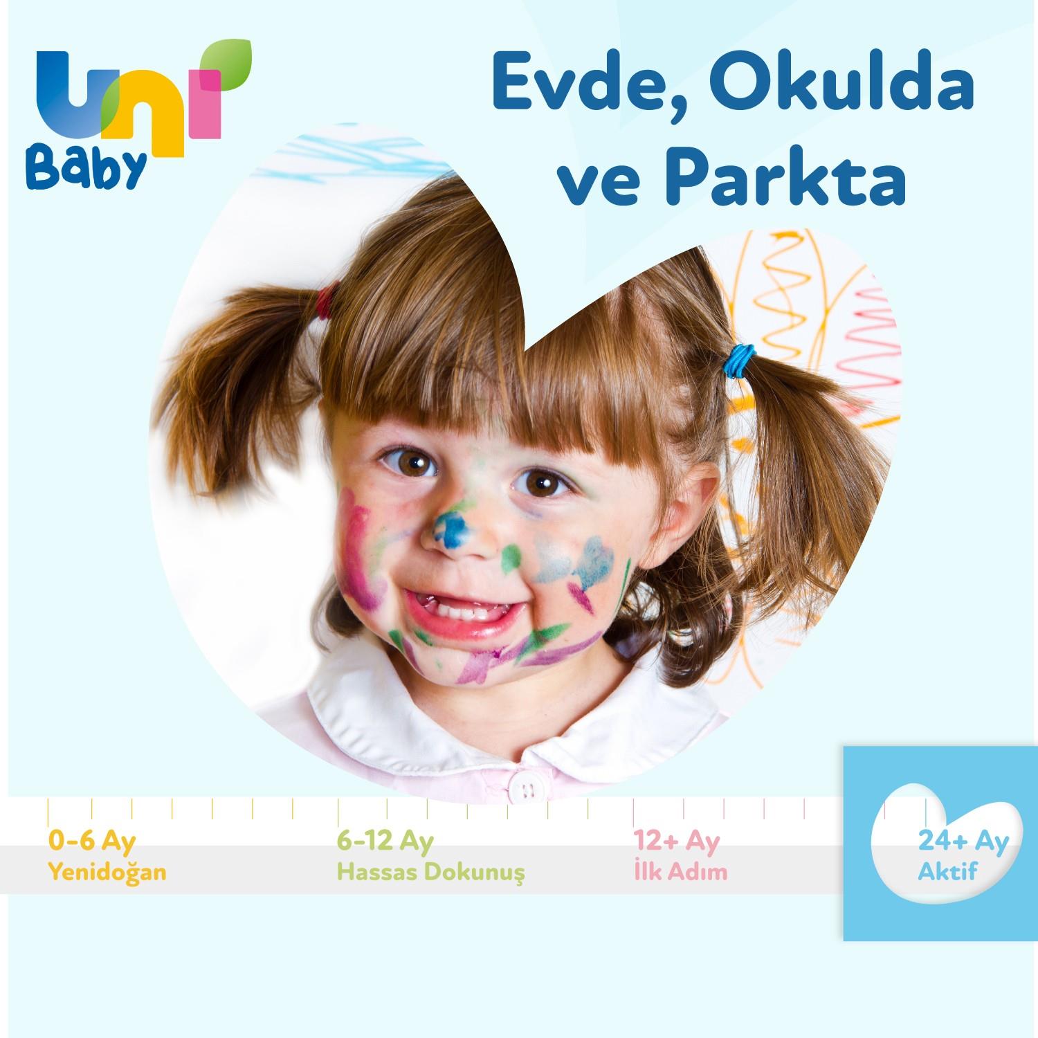 Uni Baby Aktif 3'lü Islak Mendil 156 Yaprak