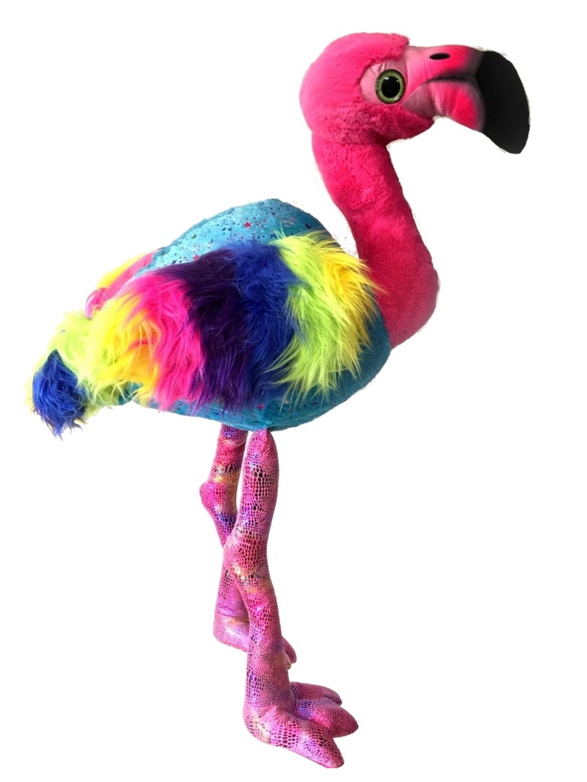 PDT180993-22 Peluş Gökkuşağı Flamingo Pembe