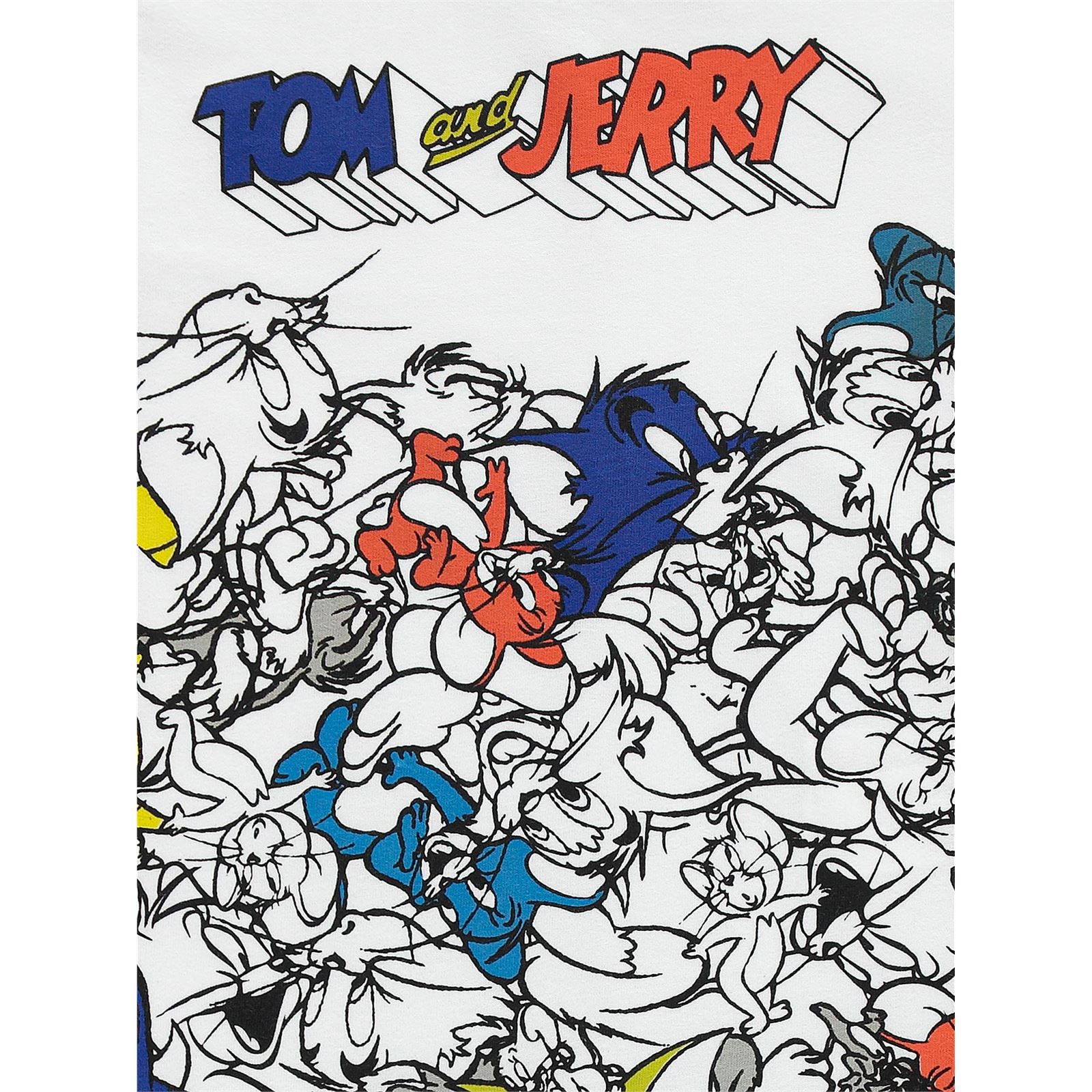 Tom And Jerry Erkek Çocuk Tişört 2-5 Yaş Beyaz