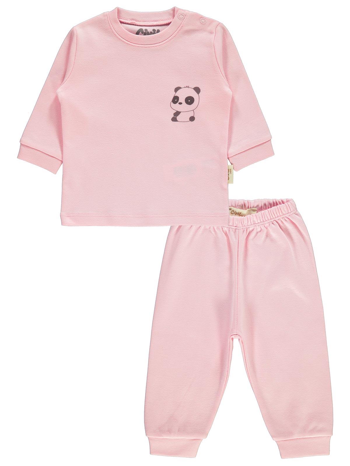 Civil Baby Organik Pijama Takımı 3-12 Ay Pembe