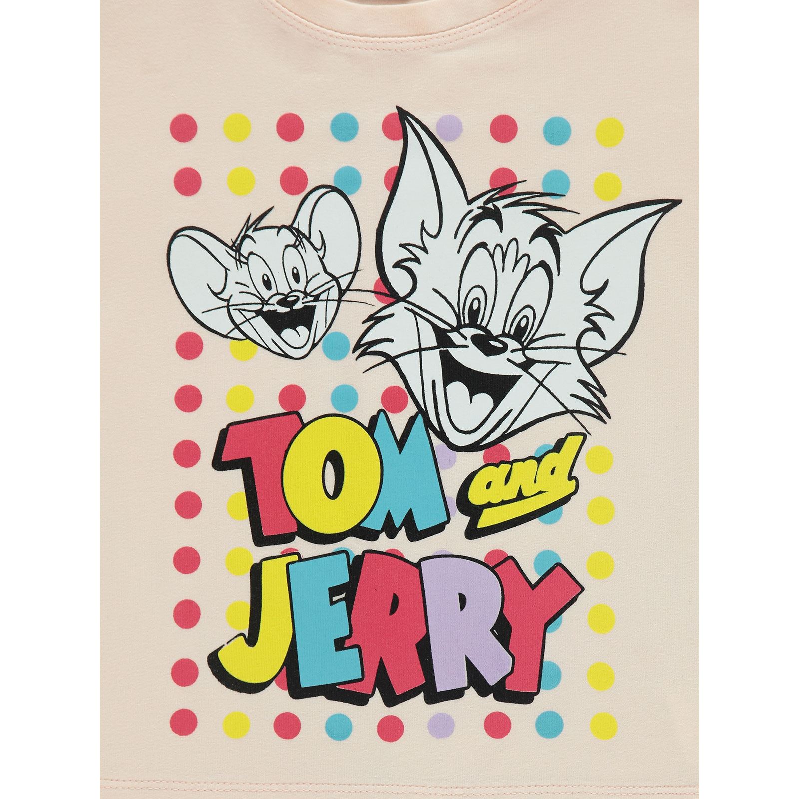 Tom And Jerry Kız Çocuk Tişört 2-5 Yaş Somon