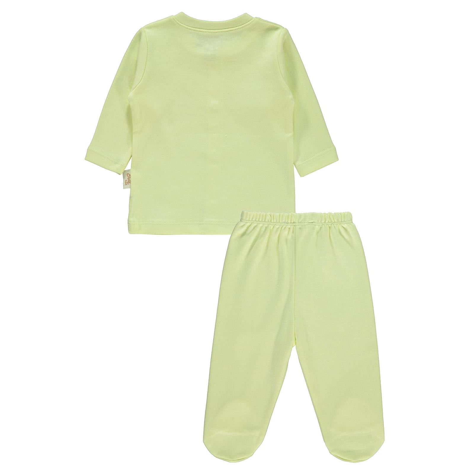 Civil Baby Bebek Organik Pijama Takımı 0-9 Ayı Sarı