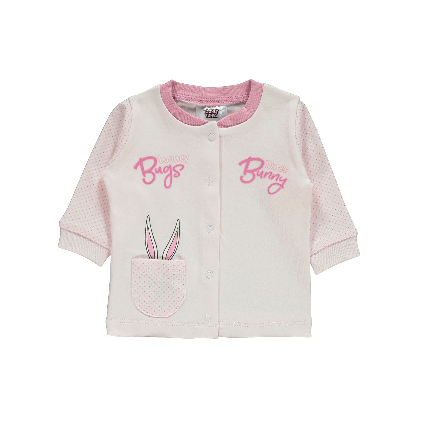 Bugs Bunny Kız Bebek Pijama Takımı 0-9 Ay Pembe