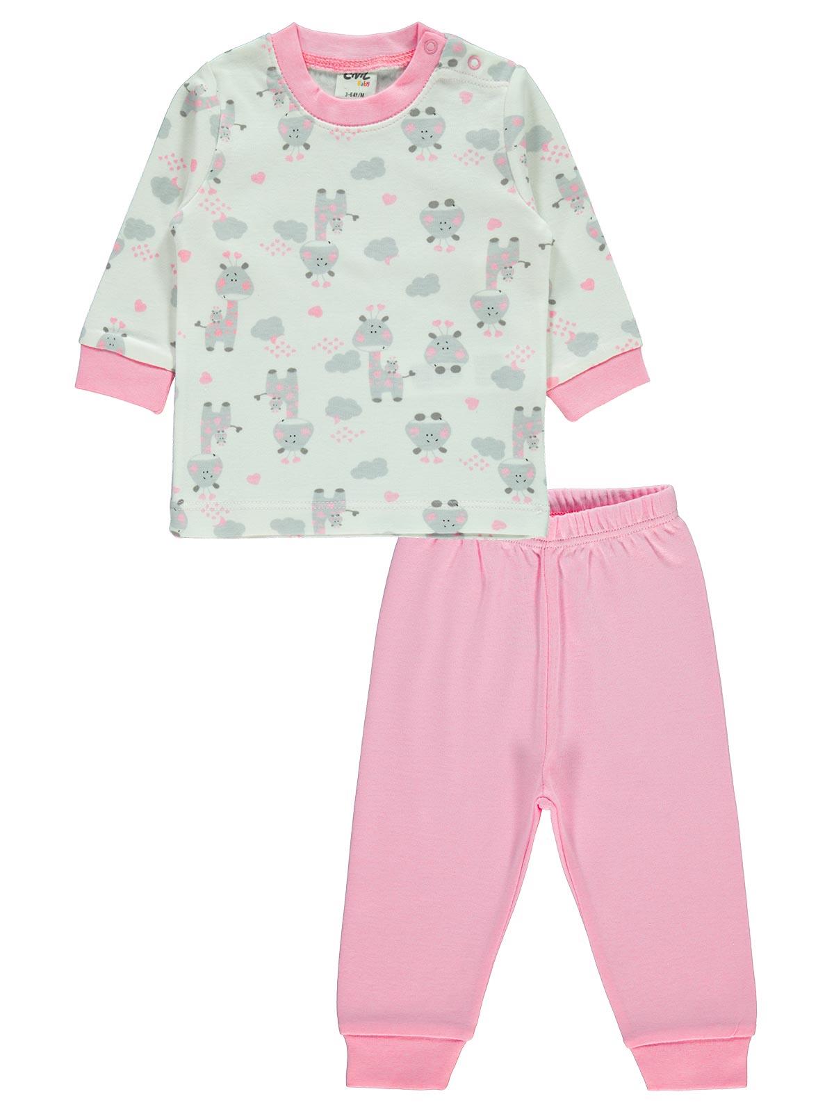 Civil Baby Kız Bebek Pijama Takımı 3-12 Ay Pembe