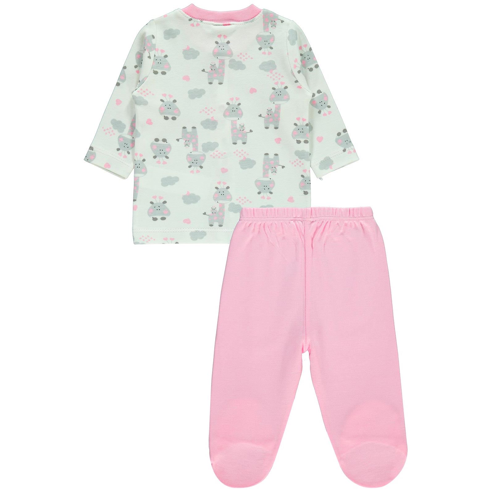Civil Baby Kız Bebek Pijama Takımı 0-6 Ay Pembe