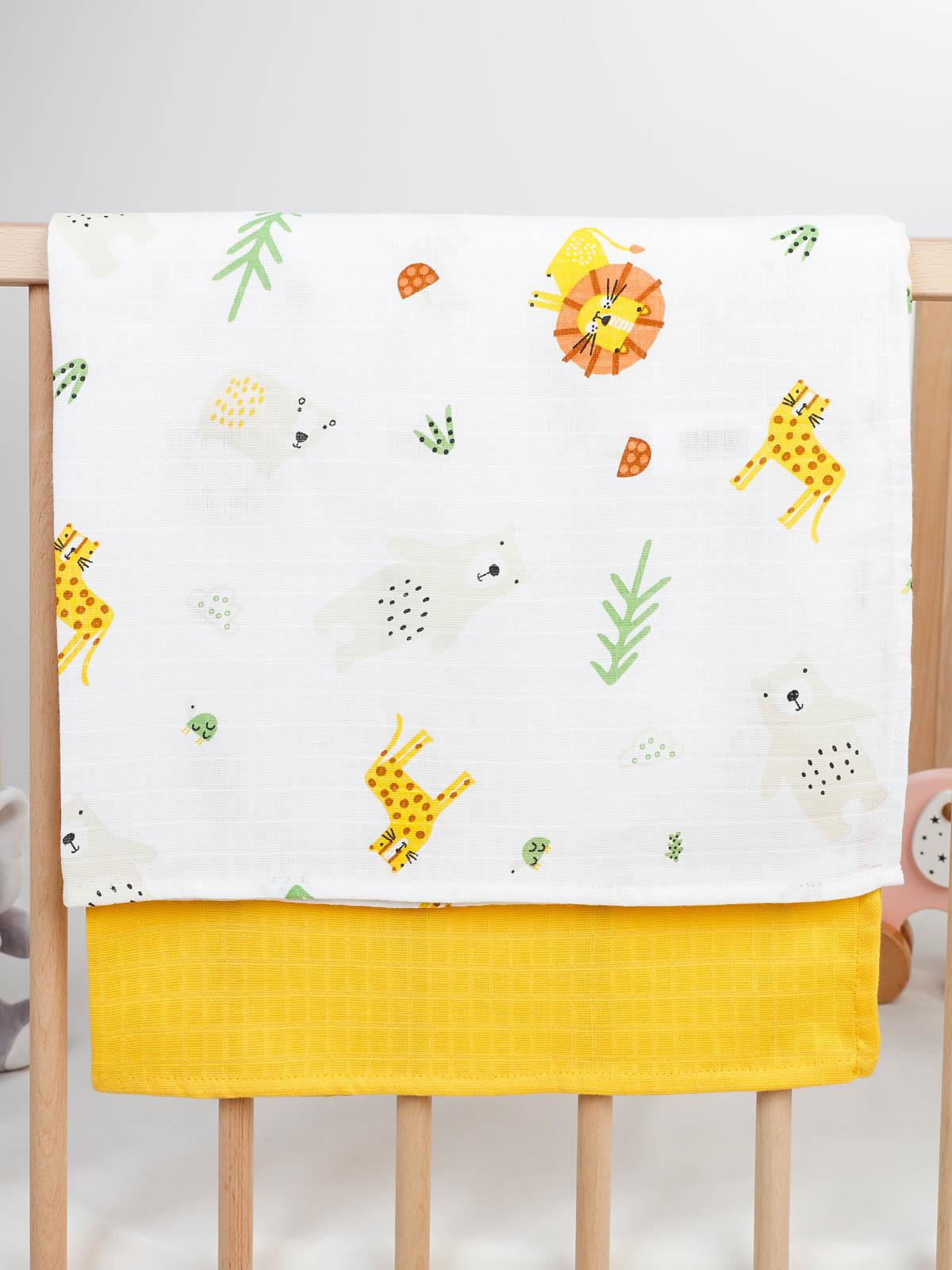 Civil Baby Çok Amaçlı 2'li Müslin Battaniye 80x100 cm Sarı