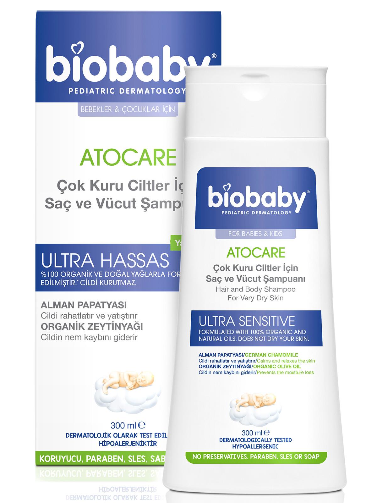 Biobaby Çok Kuru Ciltler için Saç ve Vücut Şampuanı 300 Ml