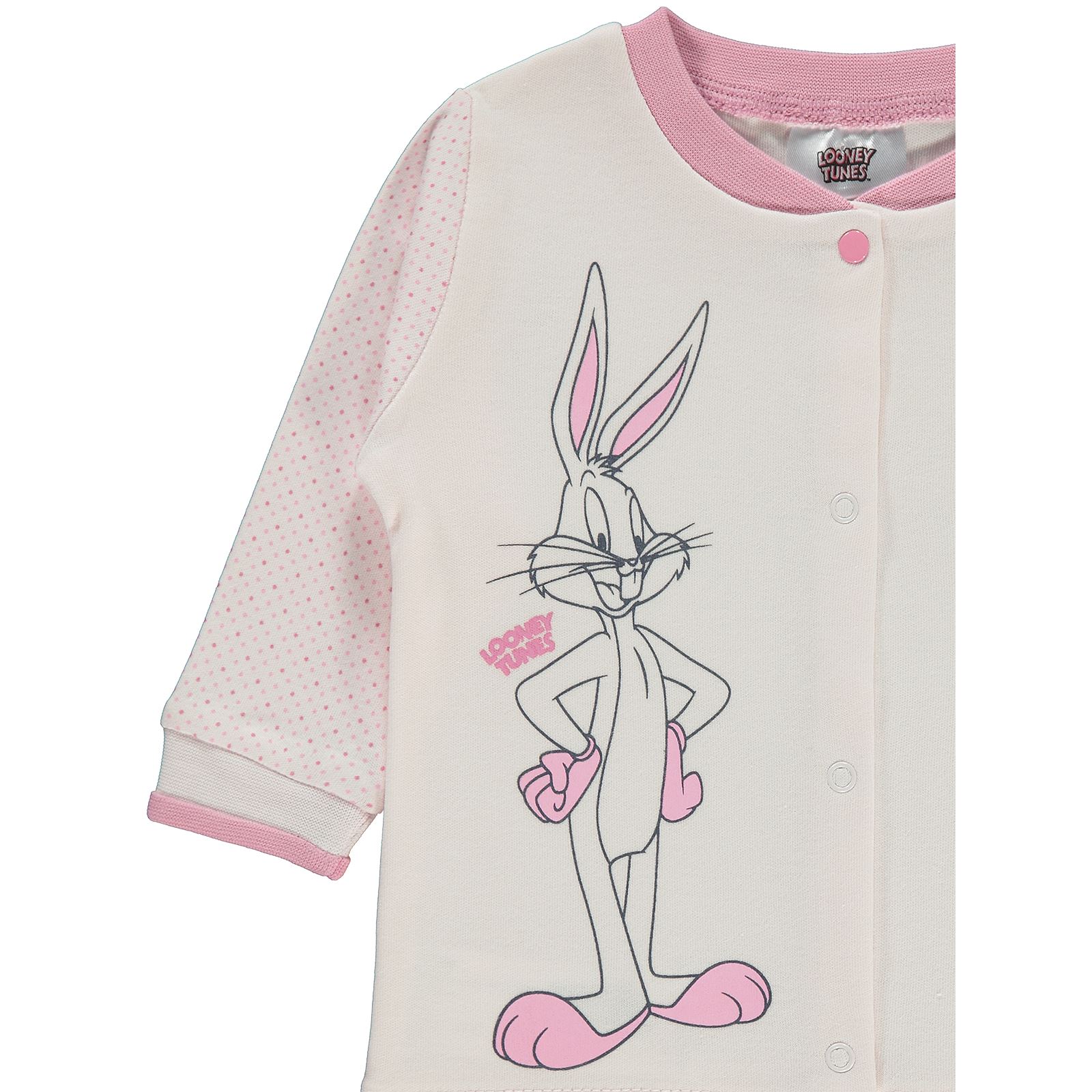 Bugs Bunny Kız Bebek Hırka 3-12 Ay Pembe