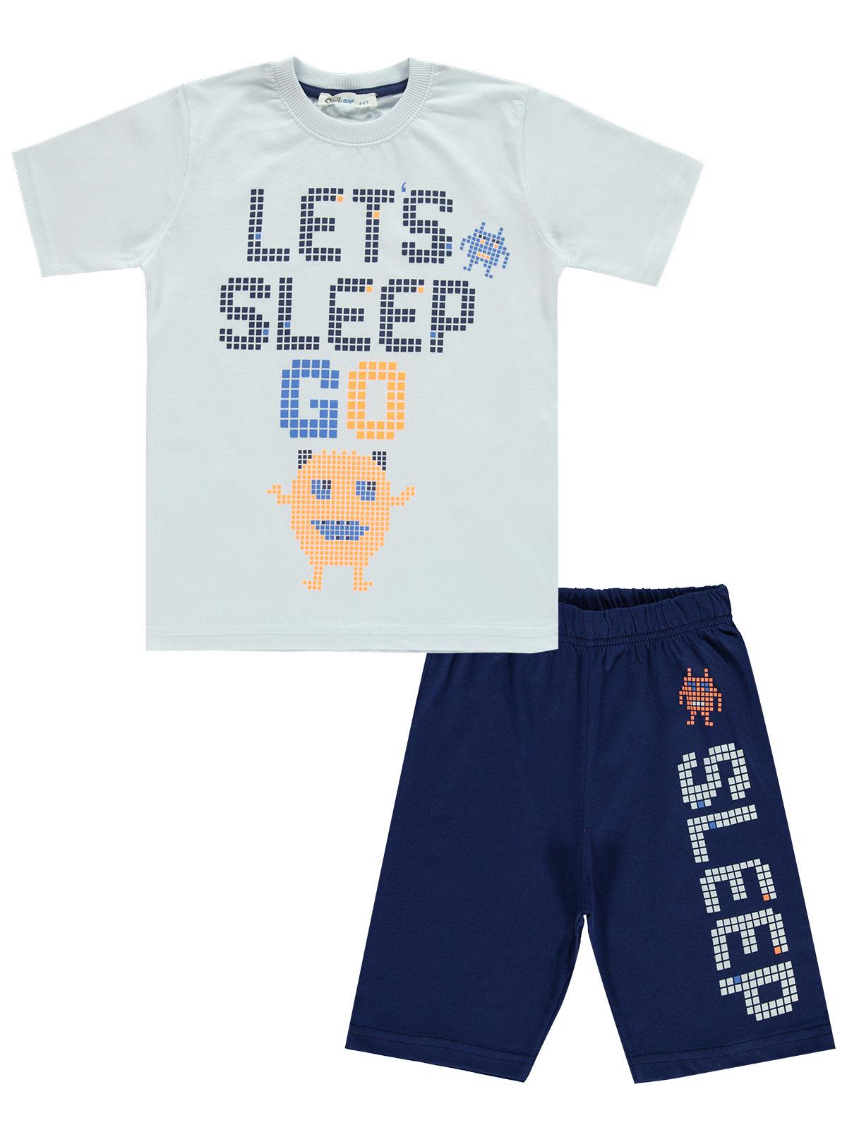 Civil Boys Erkek Çocuk Pijama Takımı 6-9 Yaş Beyaz