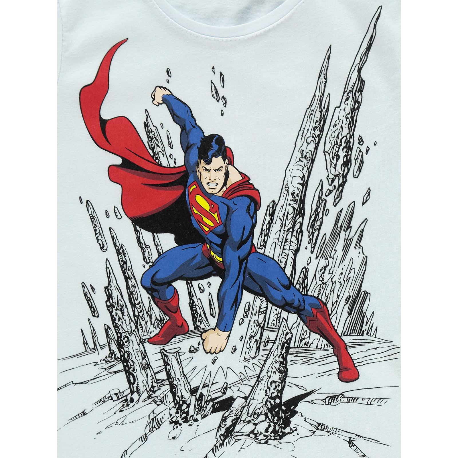 Superman Erkek Çocuk Tişört 2-5 Yaş  Beyaz