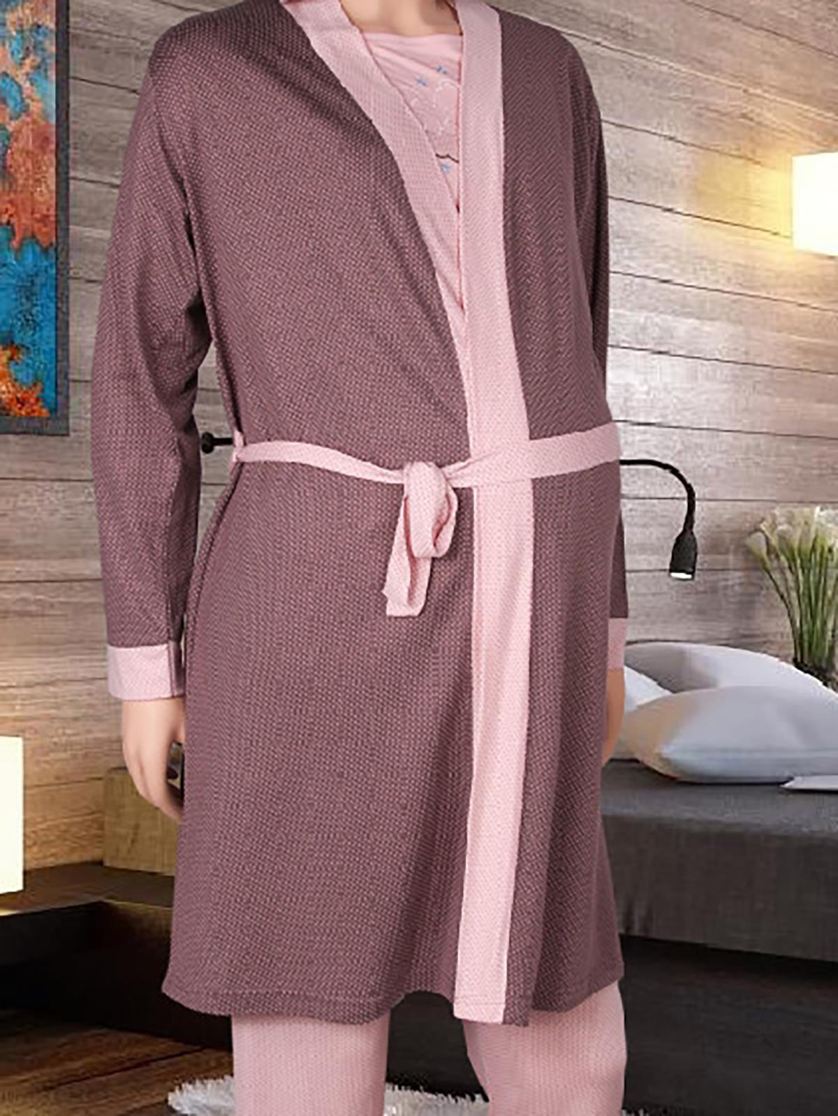 Dominant Kadın Hamile 3'lü Pijama Takımı Pembe