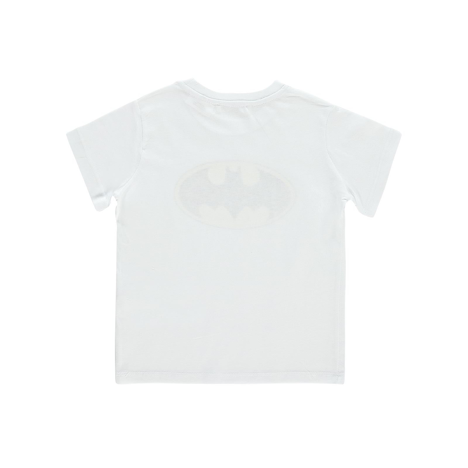 Batman Erkek Çocuk Tişört 2-5 Yaş Beyaz