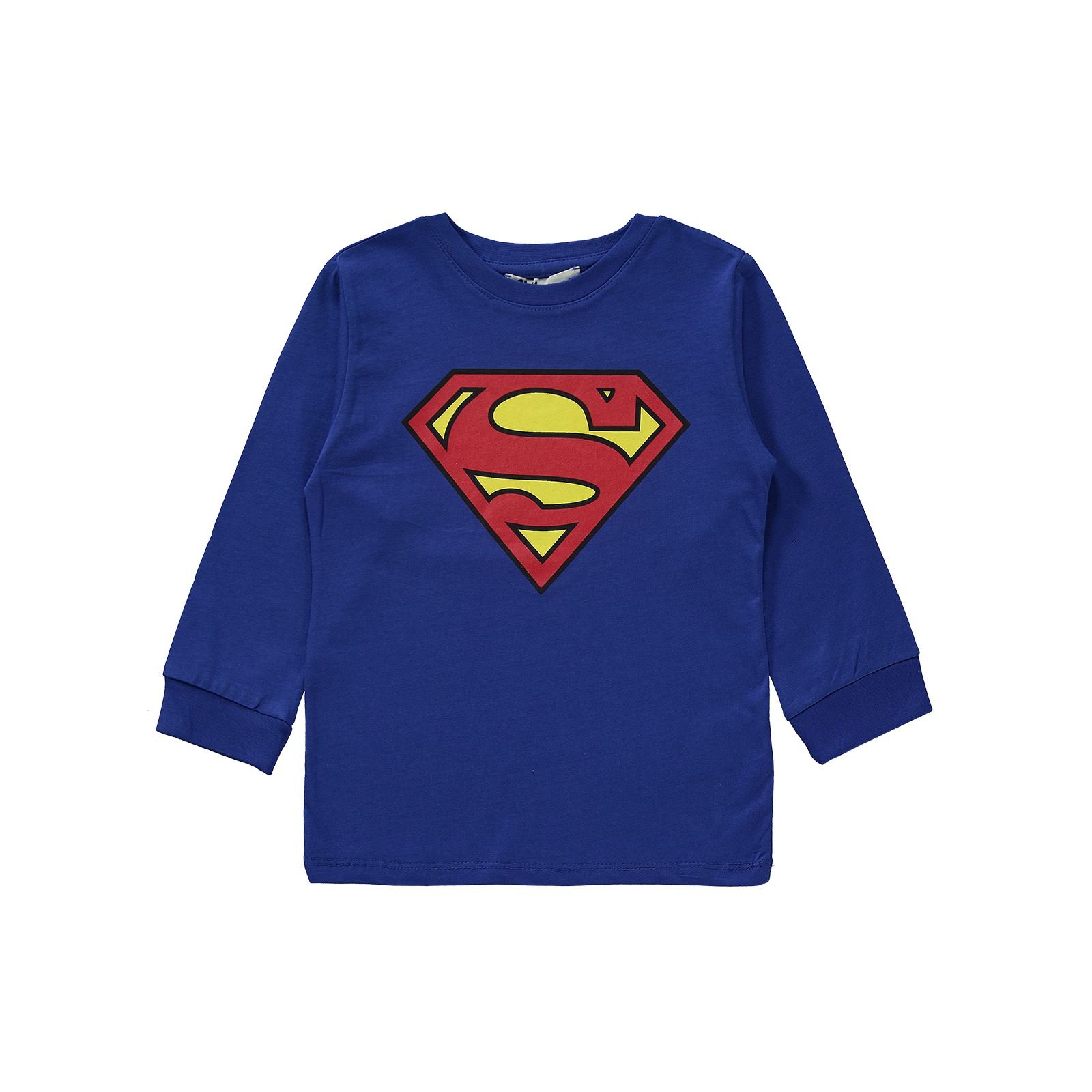 Superman Erkek Çocuk Pijama Takımı 2-5 Yaş Saks Mavisi