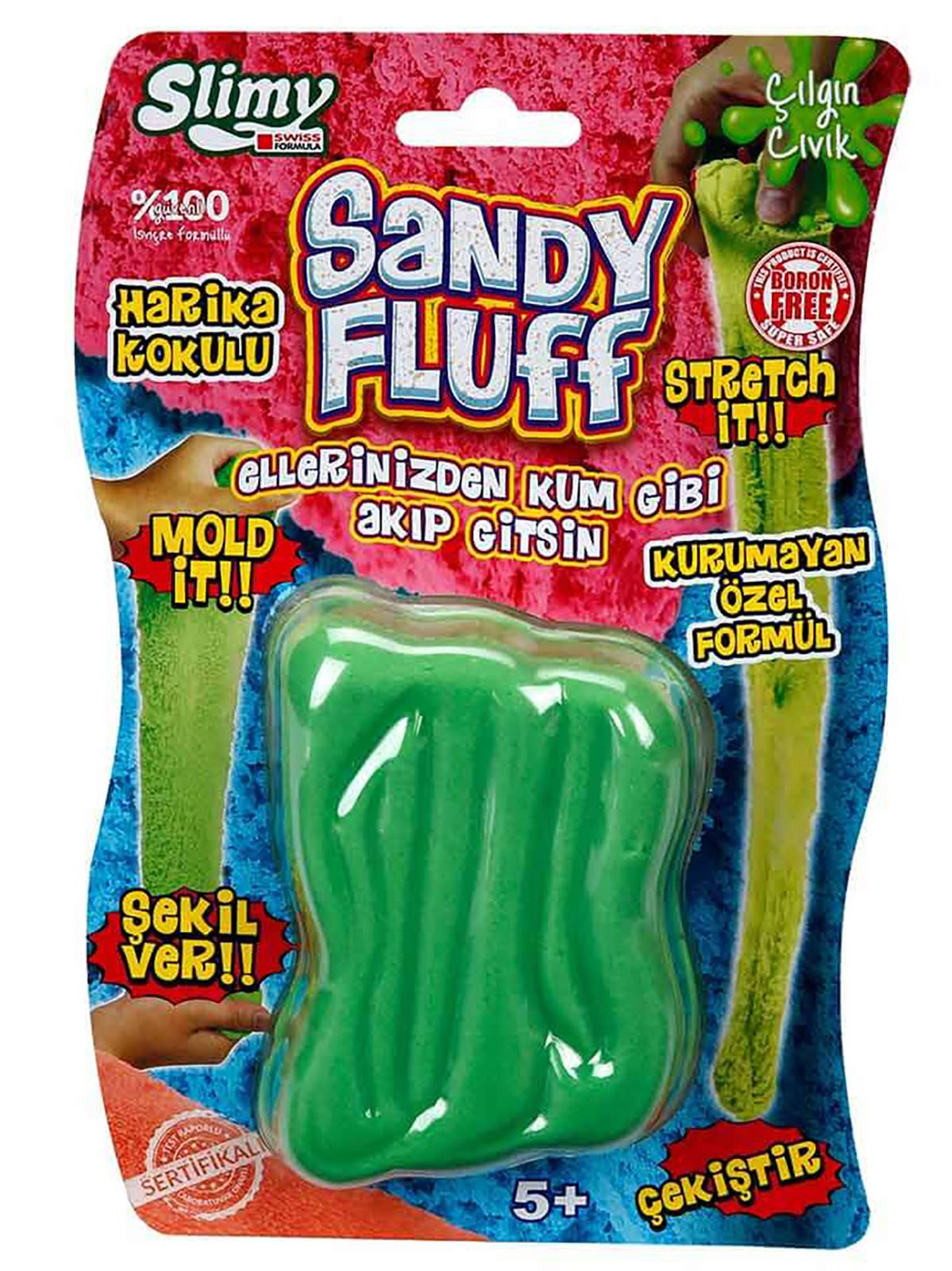 Slimy Sandy Fluff Meyveli Sakız Kokulu Slime Yeşil