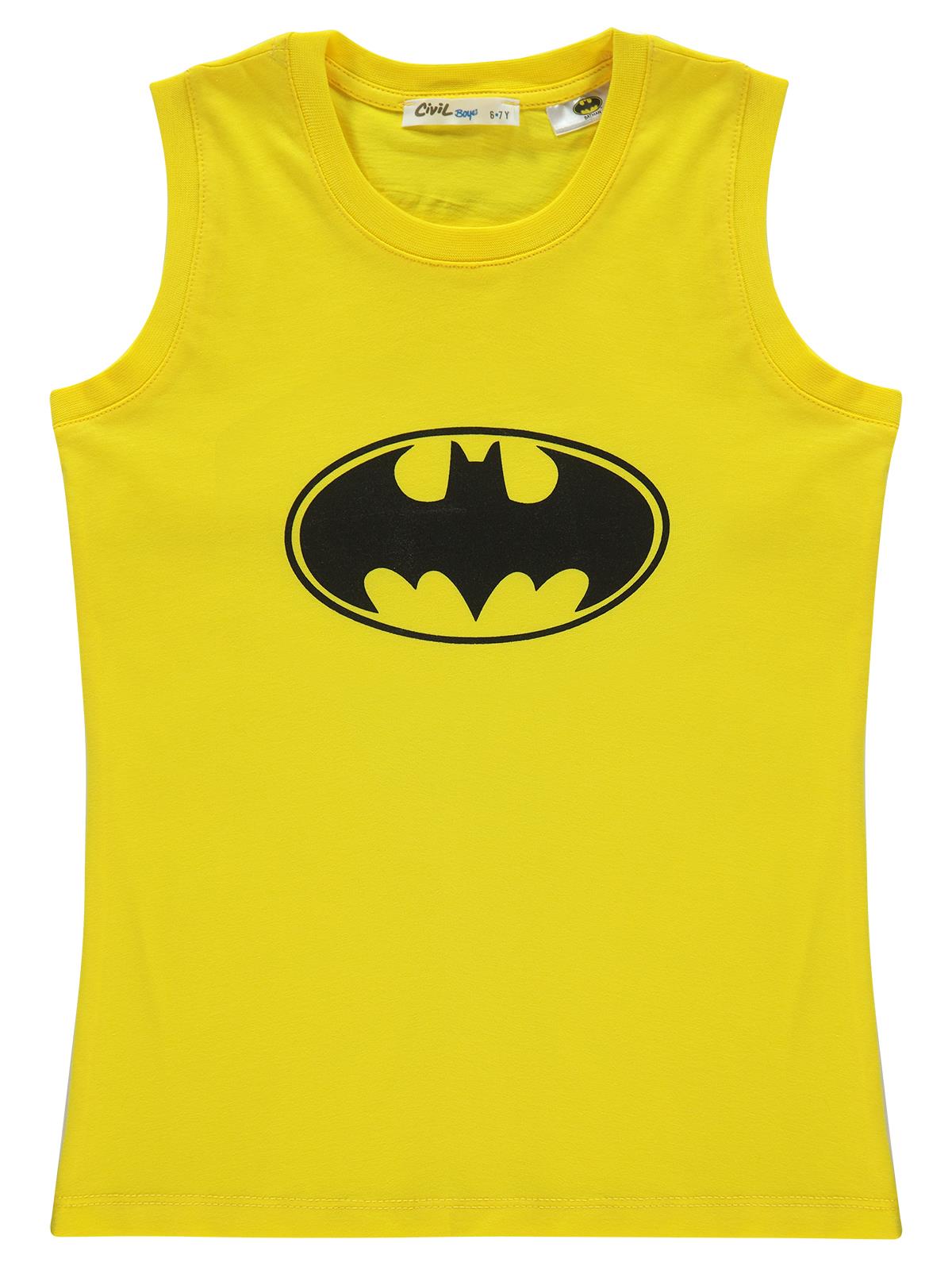 Batman Erkek Çocuk Tişört 6-9 Yaş Sarı