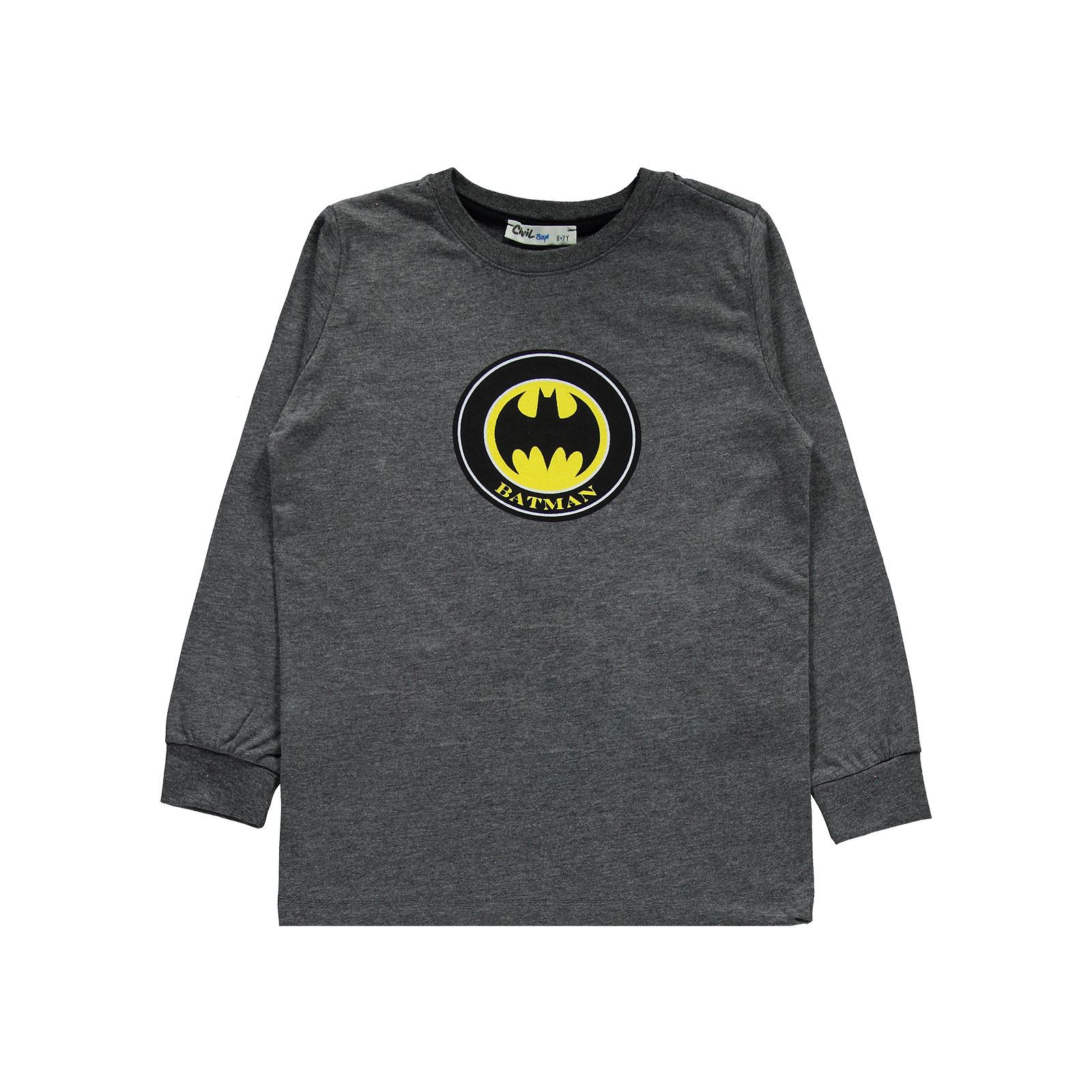 Batman Erkek Çocuk Pijama Takımı 6-9 Yaş Füme