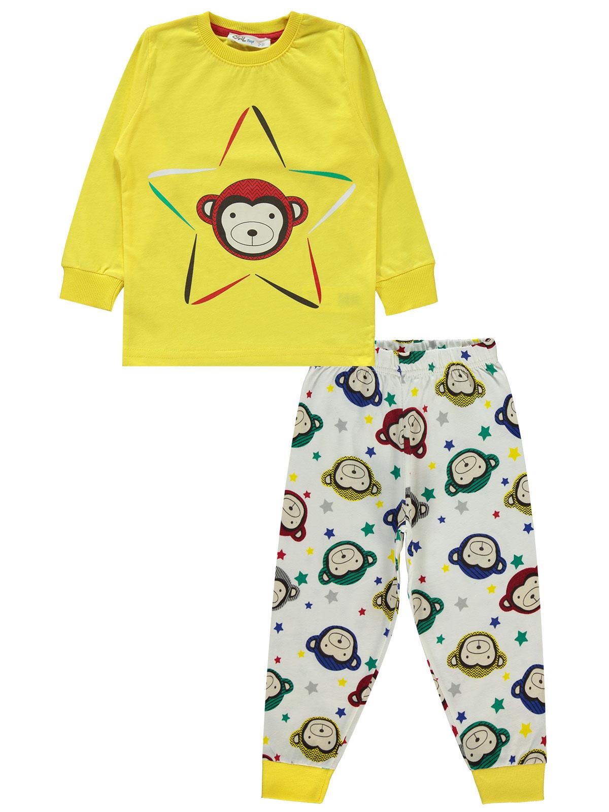 Civil Boys Erkek Çocuk Pijama Takımı 2-5 Yaş Sarı