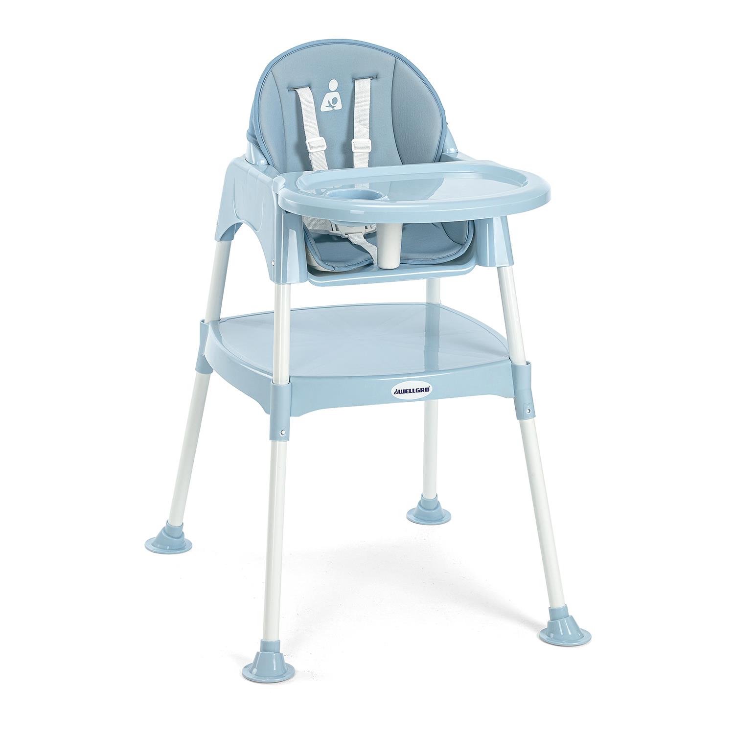 Wellgro Pretty 3 in1 Çalışma Masalı Mama Sandalyesi Mavi