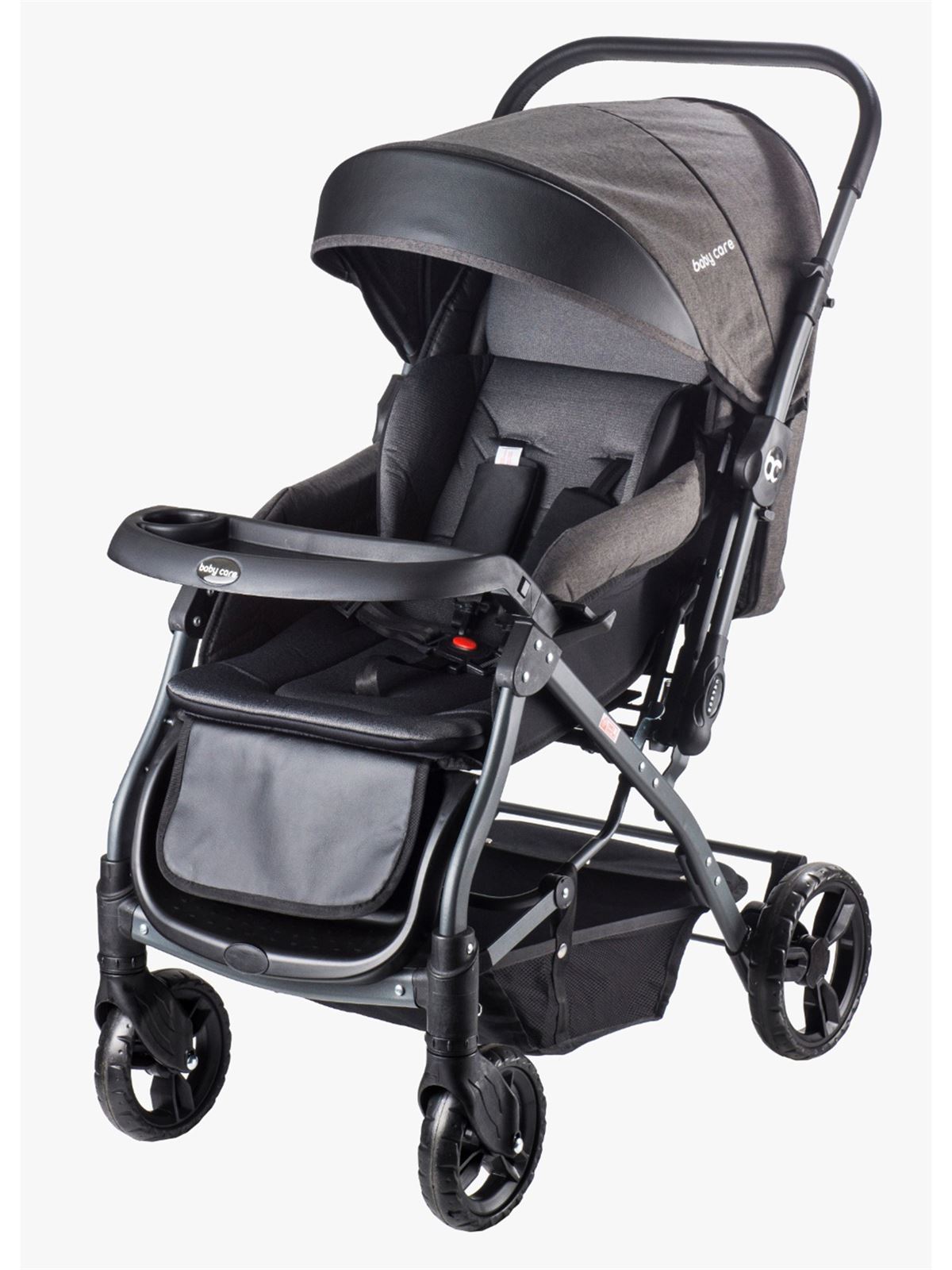 BabyCare BC65 Capron Lüx Çift Yönlü Bebek Arabası Siyah
