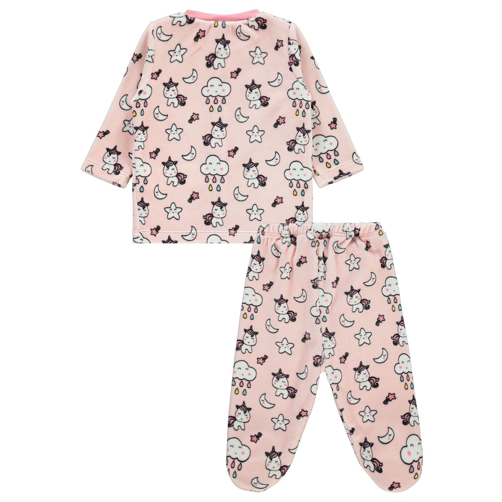 Civil Baby Kız Bebek Pijama Takım 3-6 Ay Yavruağzı