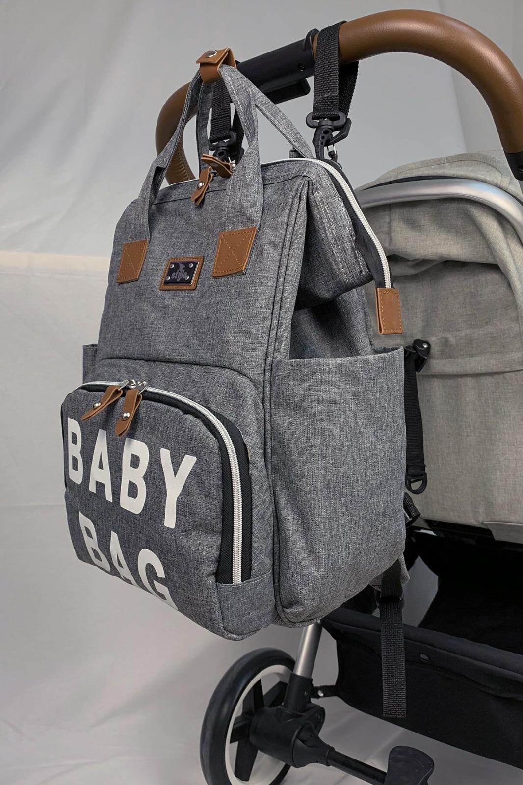 Stylo Roma Baby Bag Anne Bebek Bakım Sırt Çantası Gri