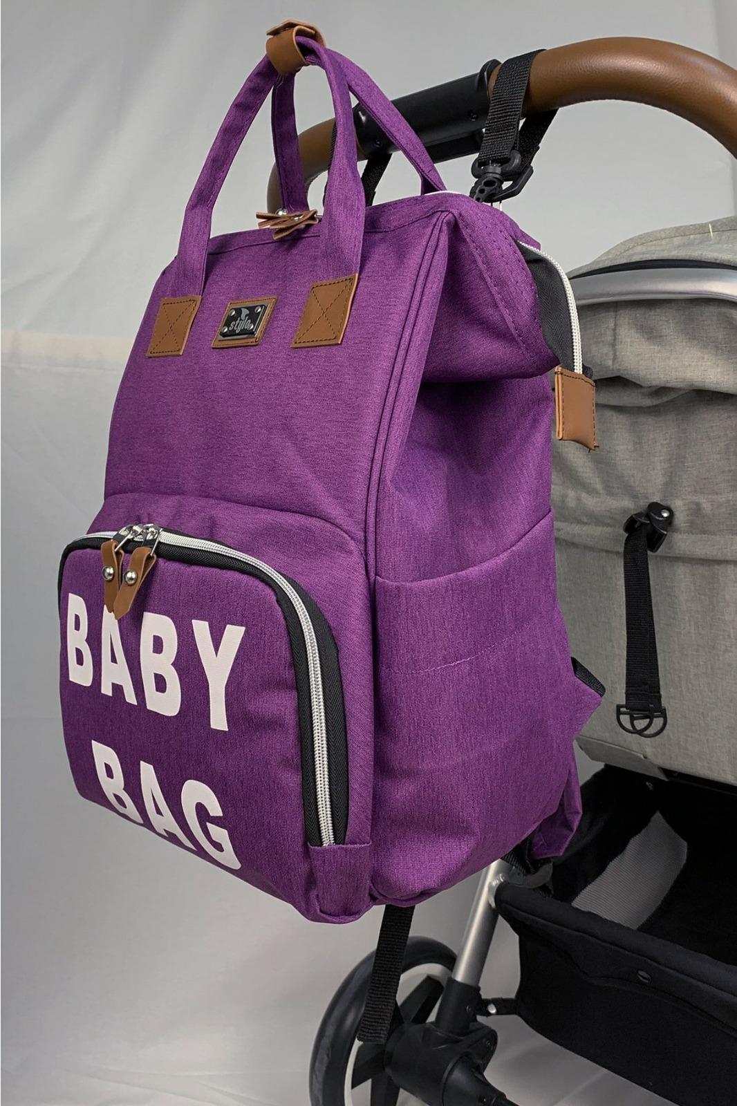 Stylo Roma Baby Bag Anne Bebek Bakım Sırt Çantası Mor