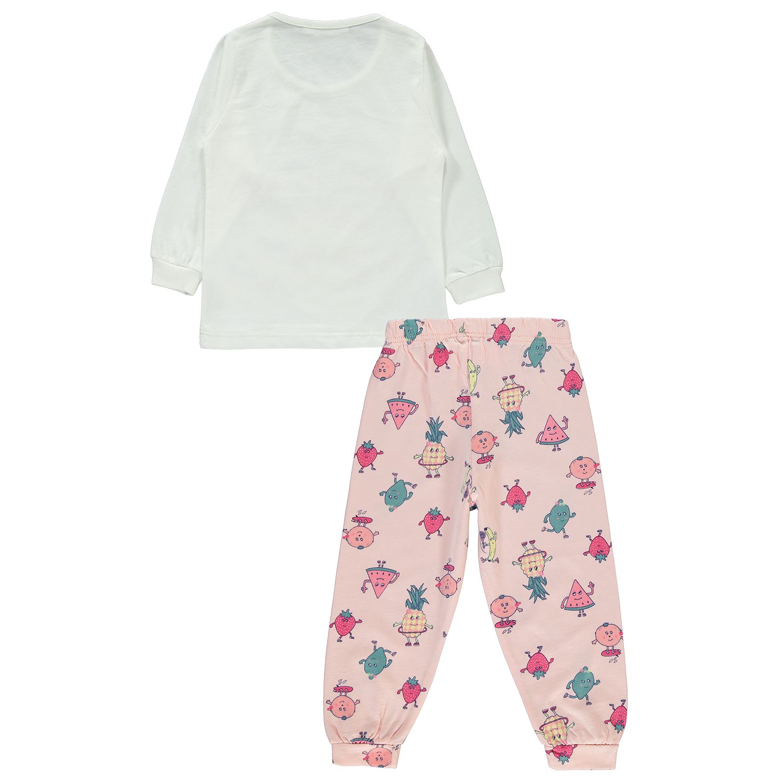 Civil Baby Kız Çocuk Pijama Takımı 2-5 Yaş Ekru