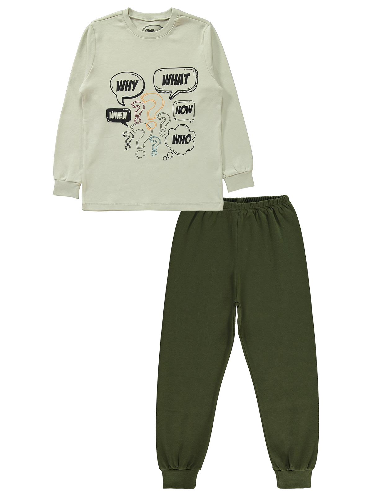 Civil Boys Erkek Çocuk Pijama Takımı 6-9 Yaş Taş Rengi