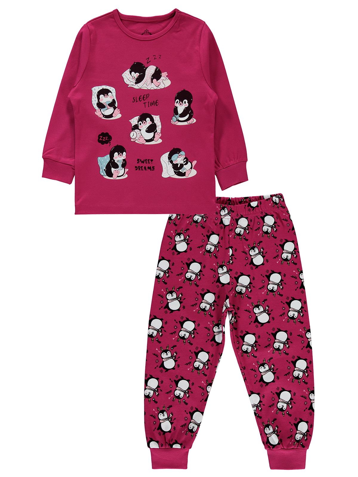 Civil Girls Kız Çocuk Pijama Takımı 2-5 Yaş Mürdüm